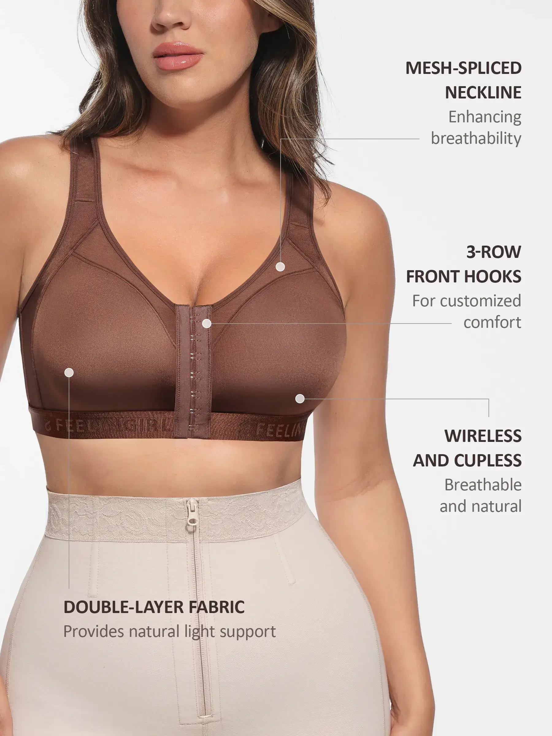 Feelingirl Full Coverage Post-Surgery Bra - Image 18