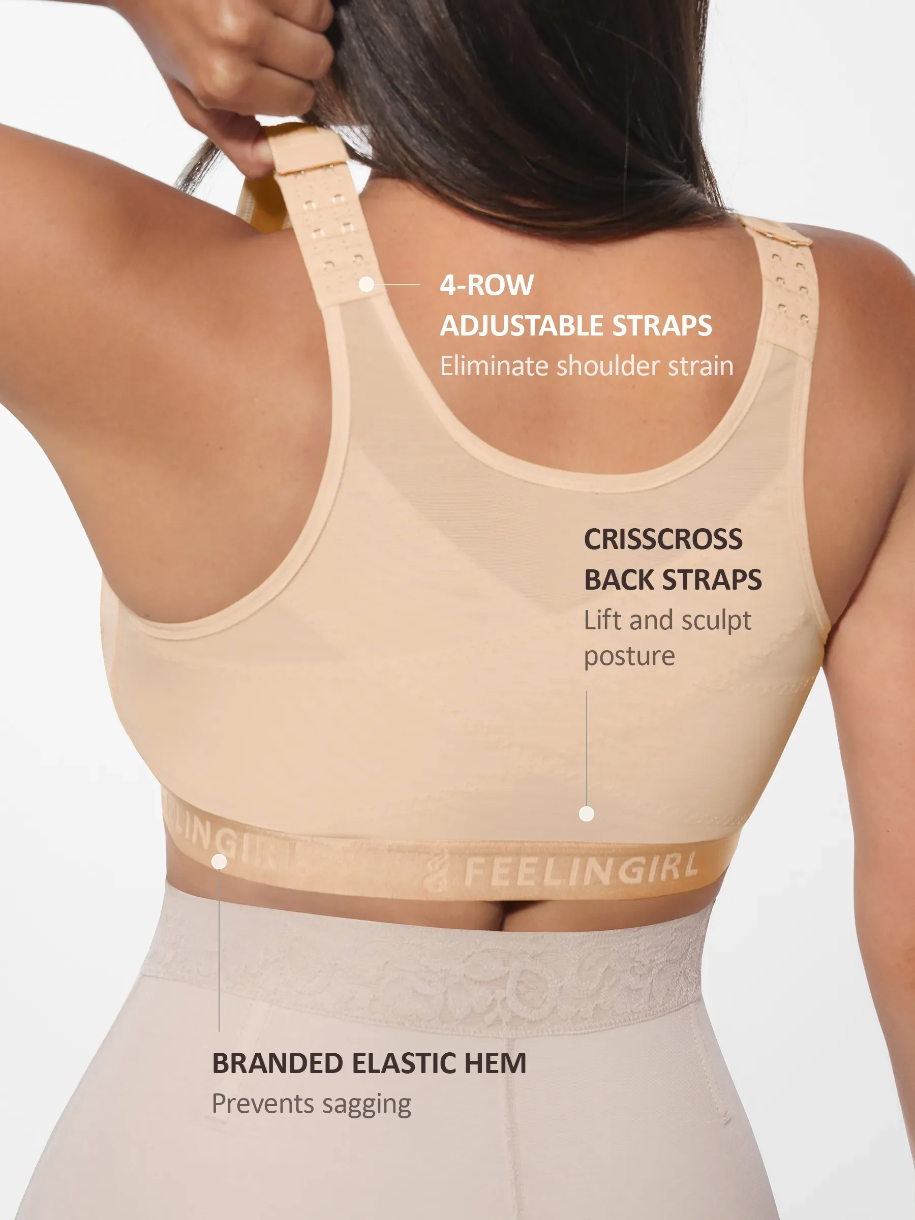 Feelingirl Full Coverage Post-Surgery Bra - Image 3