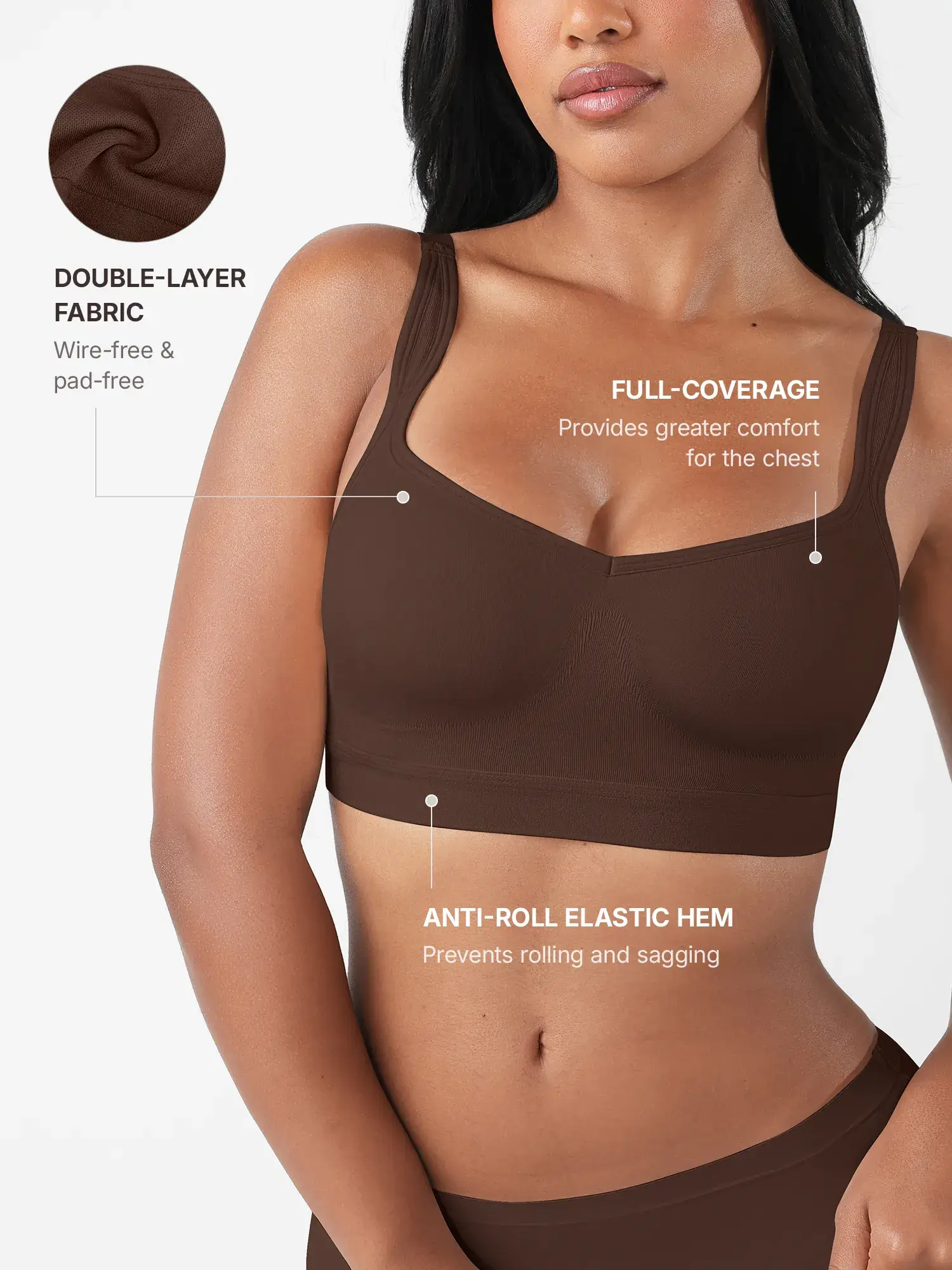 Feelingirl Full Coverage Smoothing Wireless Bra - Image 3
