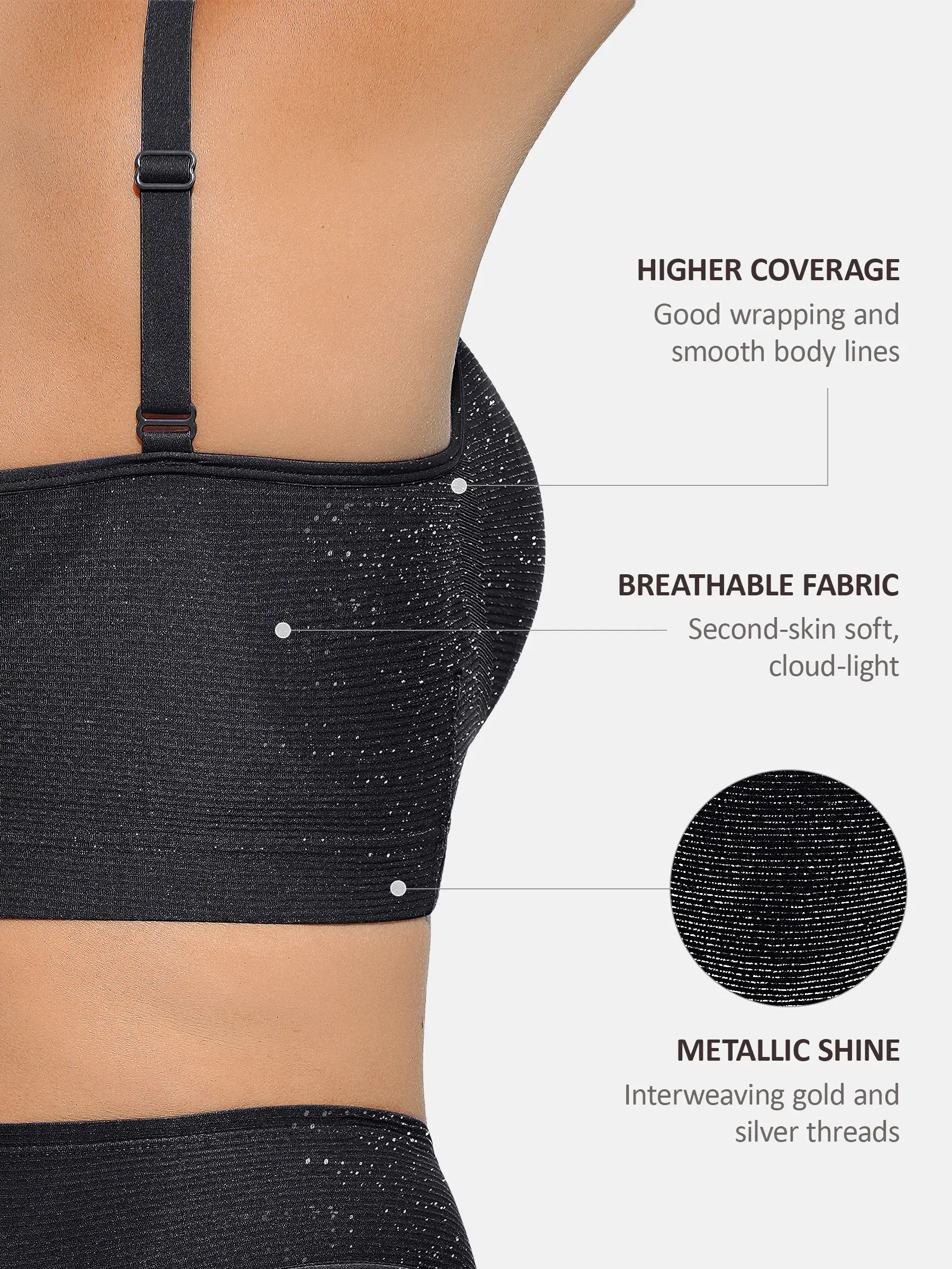 Feelingirl Invisible Shimmer Wireless Comfort Bra & Panty - Image 3