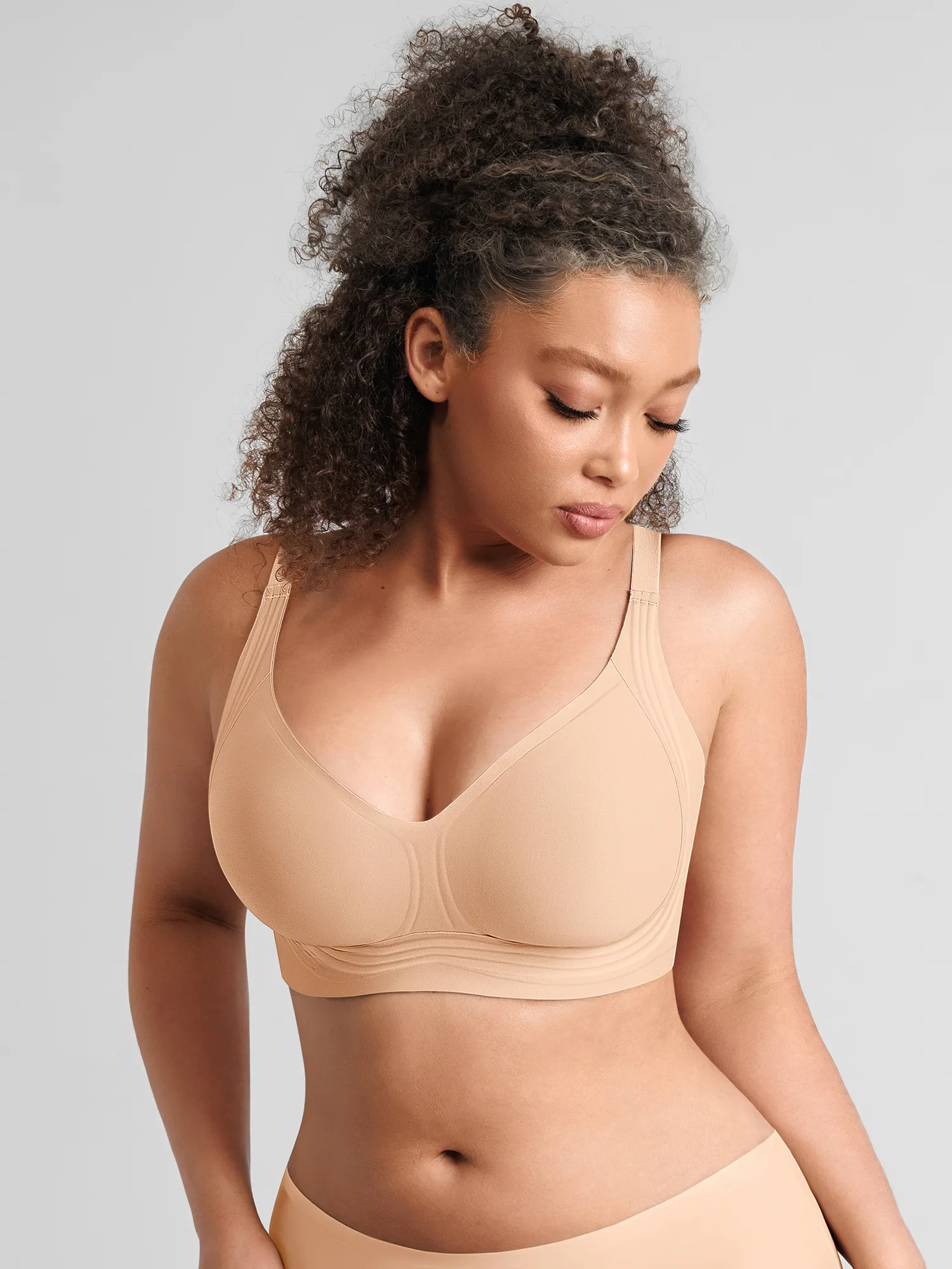Feelingirl Jelly-Support Comfort Wireless Seamless Plunge Bra - Image 2