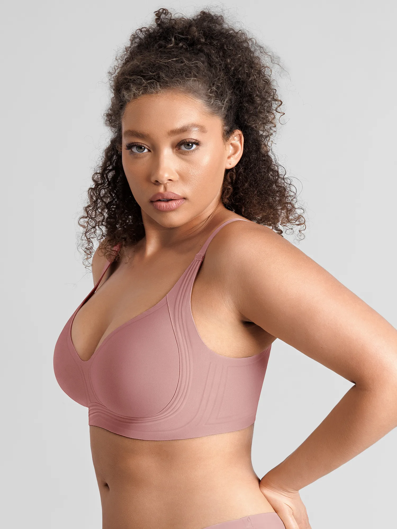 Feelingirl Jelly-Support Comfort Wireless Seamless Plunge Bra - Image 25