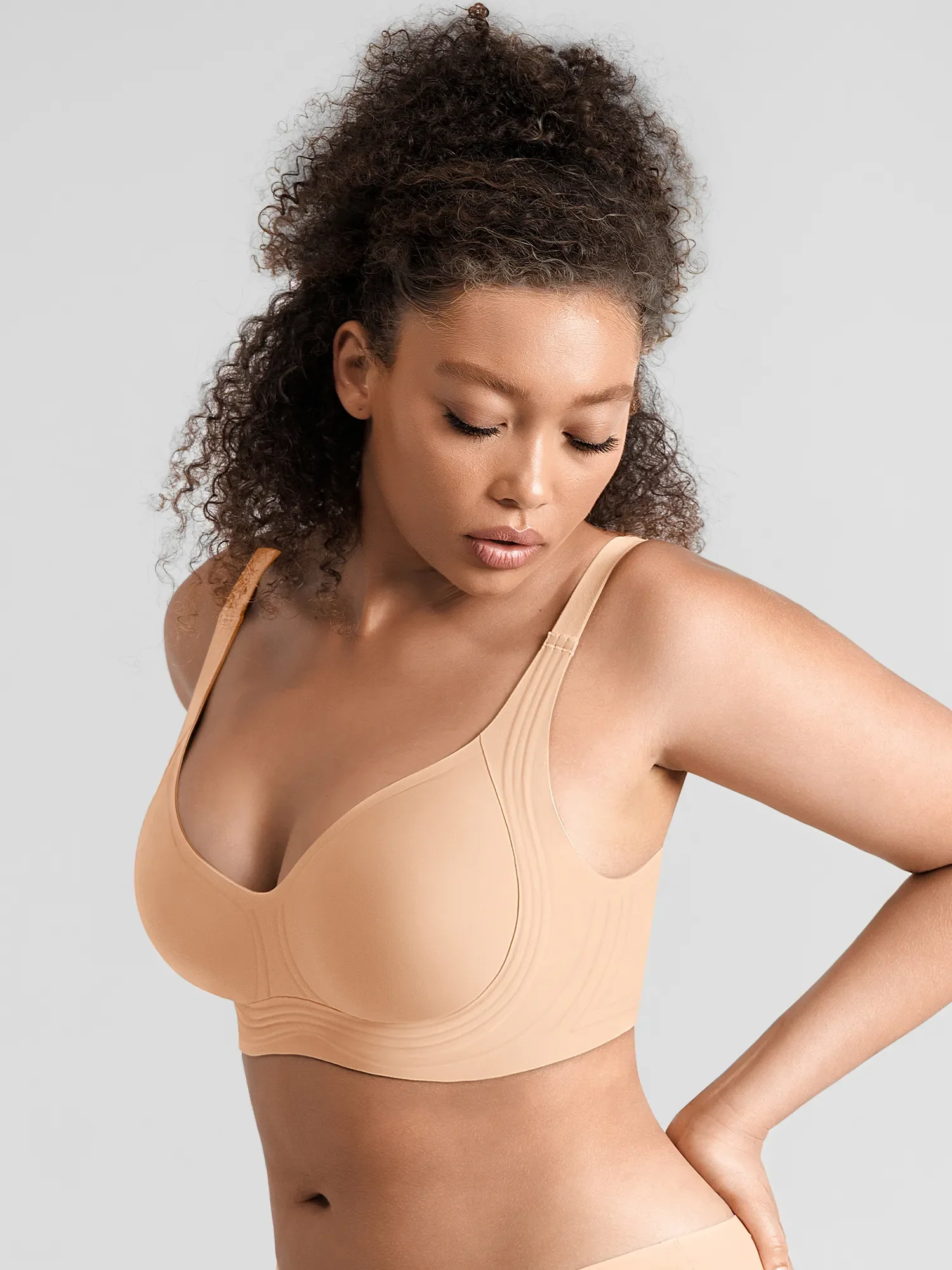 Feelingirl Jelly-Support Comfort Wireless Seamless Plunge Bra - Image 5