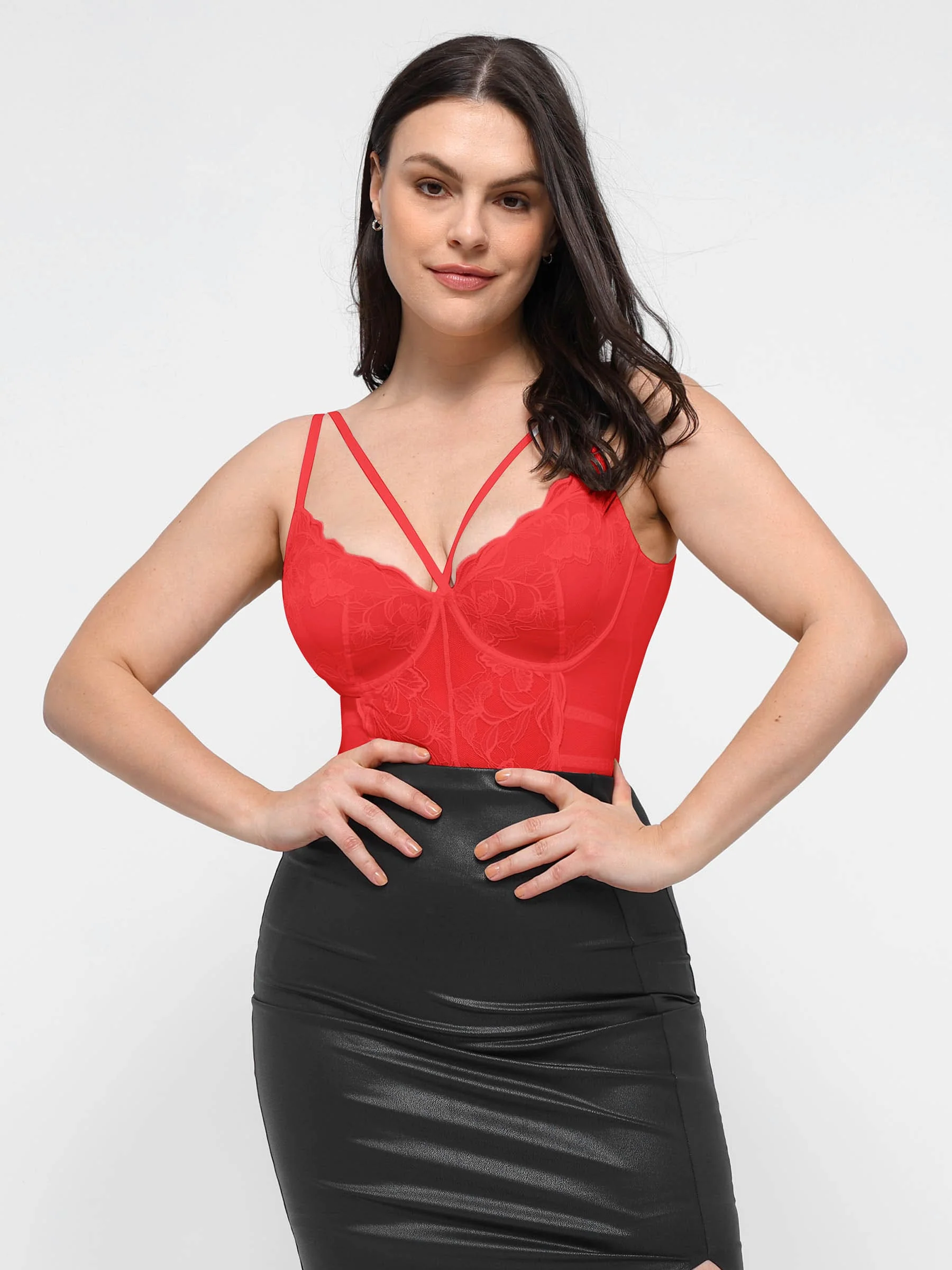 Feelingirl Lace Smooth Thong Shaping Bodysuit - Image 19