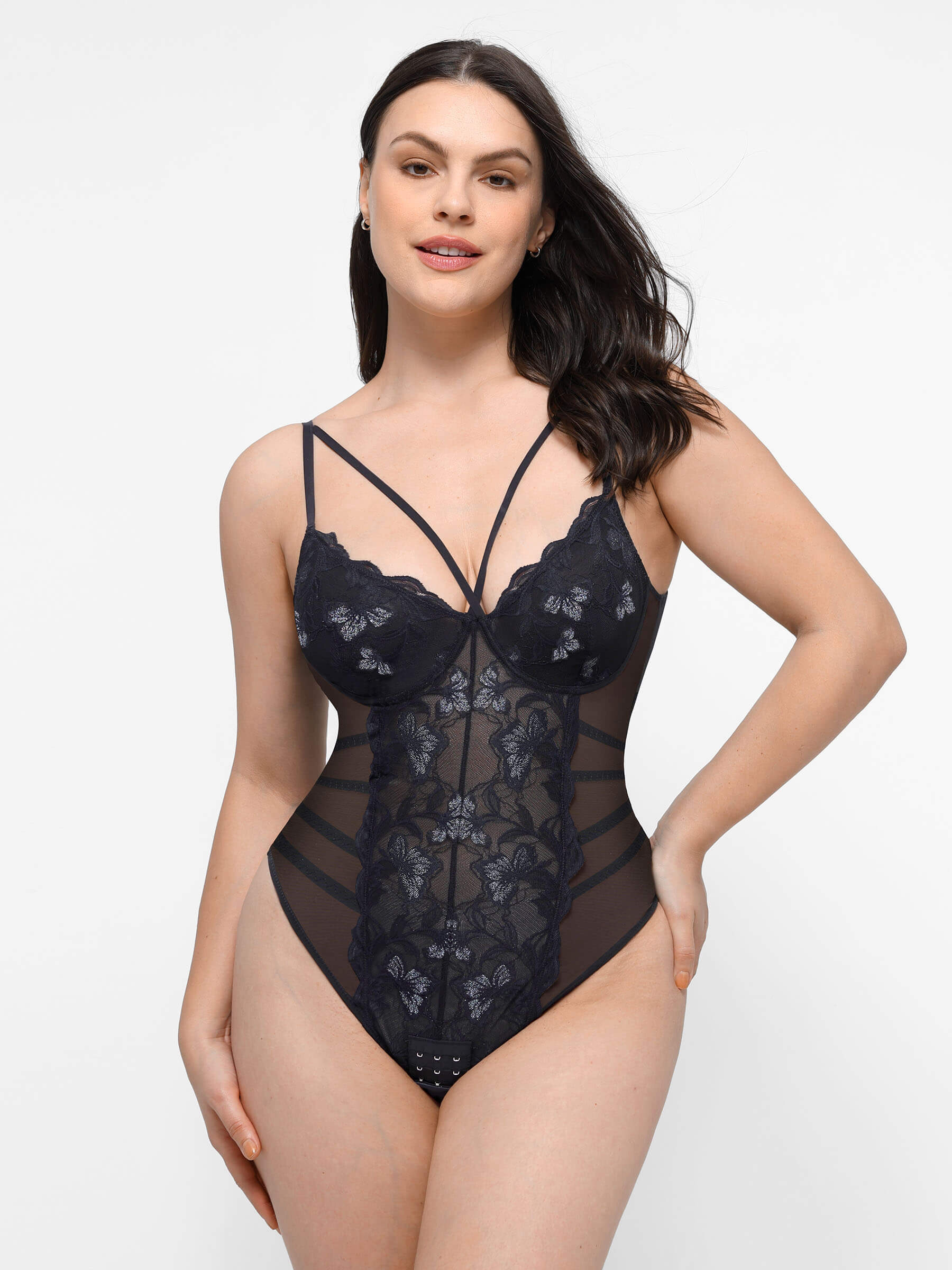 Feelingirl Lace Smooth Thong Shaping Bodysuit - Image 7