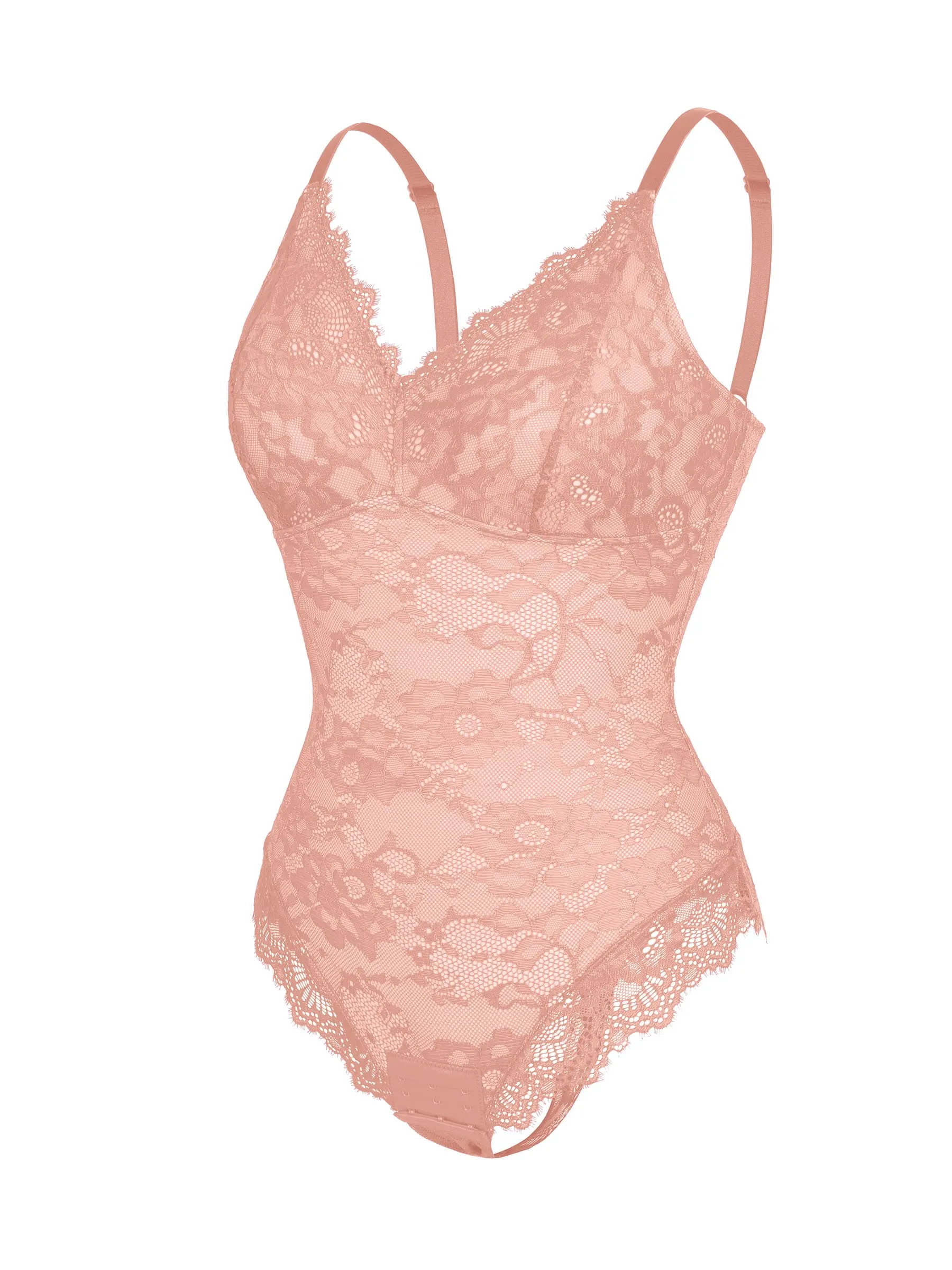 Feelingirl Lace V Neck Full Bodysuit Underwear - Image 60