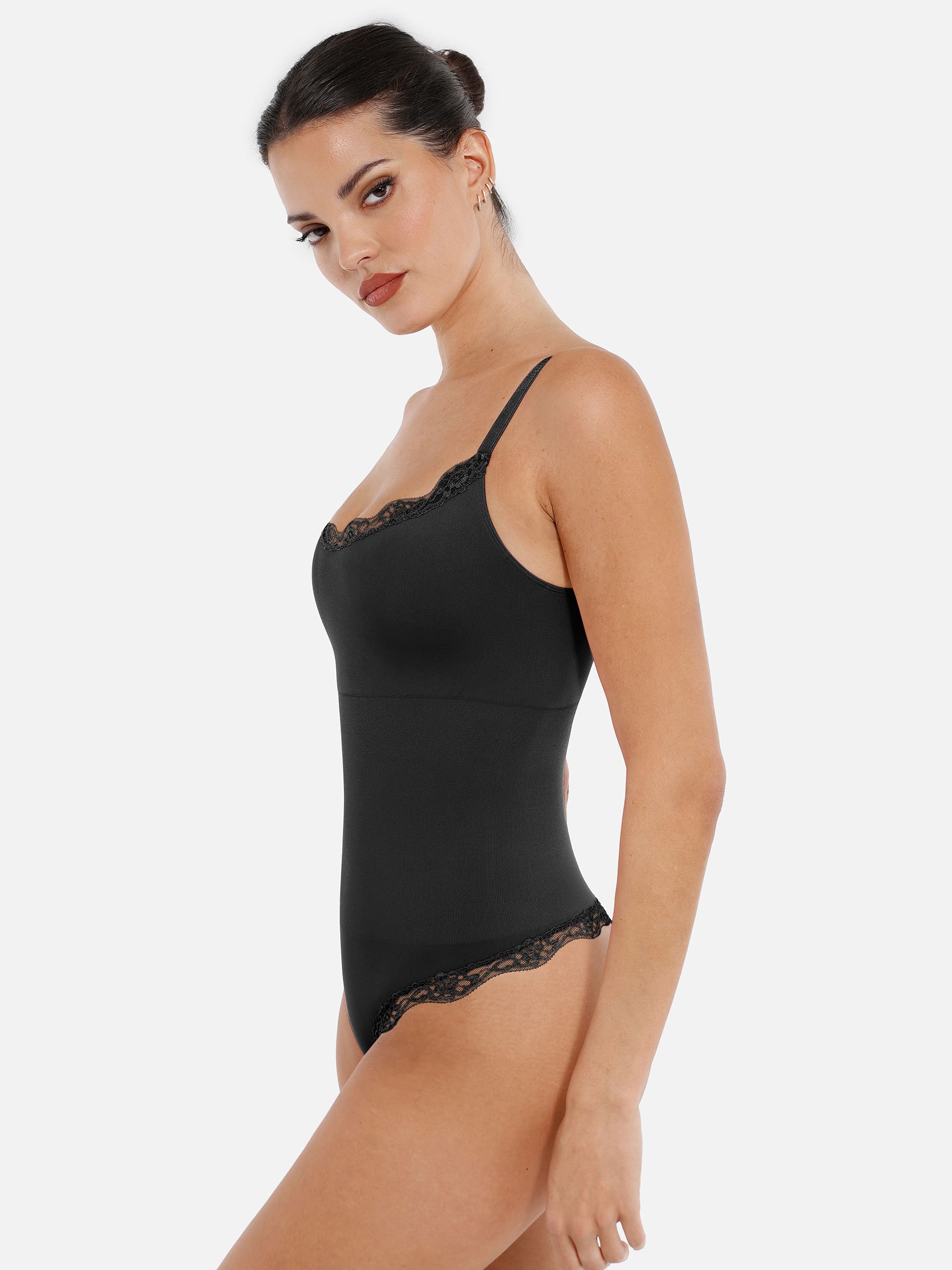 Feelingirl Lace Tight-Fit Seamless Thong Shapewear Bodysuit - Image 16