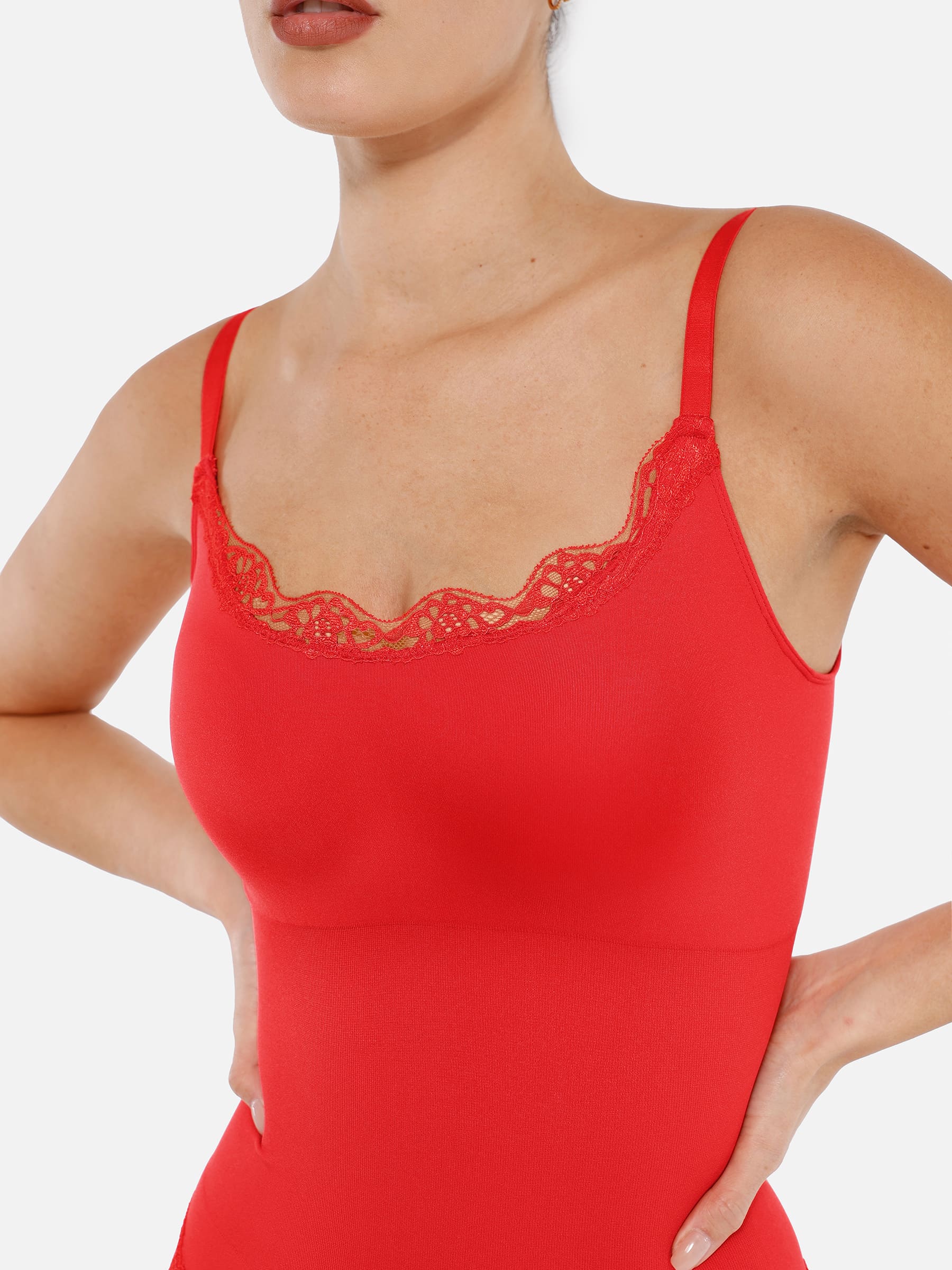 Feelingirl Lace Tight-Fit Seamless Thong Shapewear Bodysuit - Image 21
