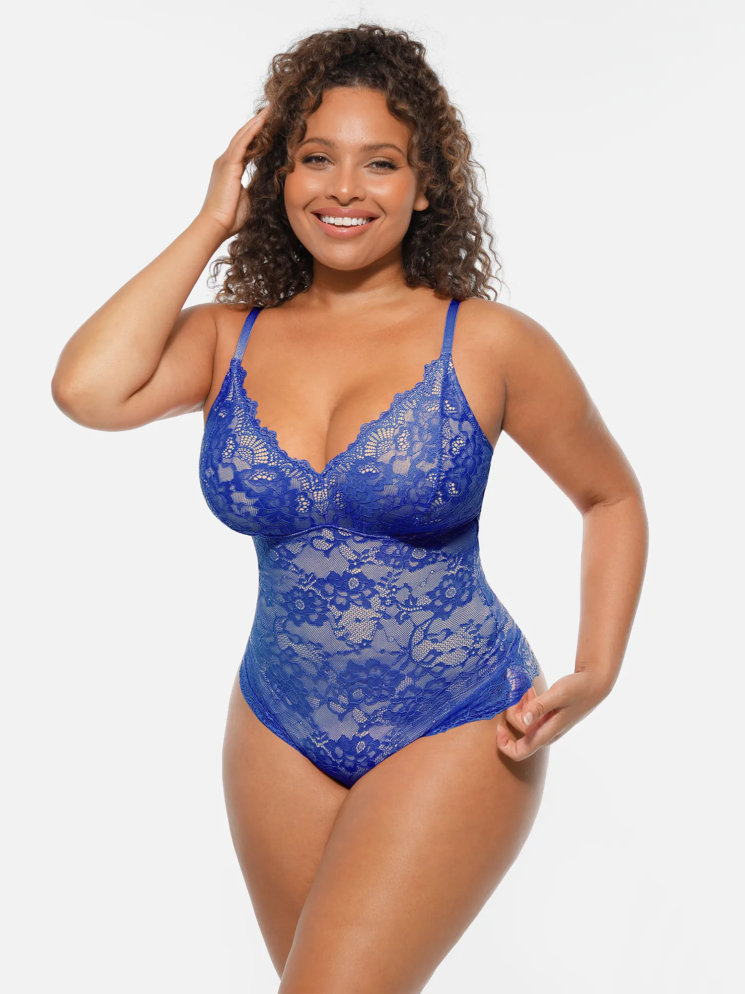Feelingirl Lace V-Neck Full Body Underwear Bodysuit - Image 20