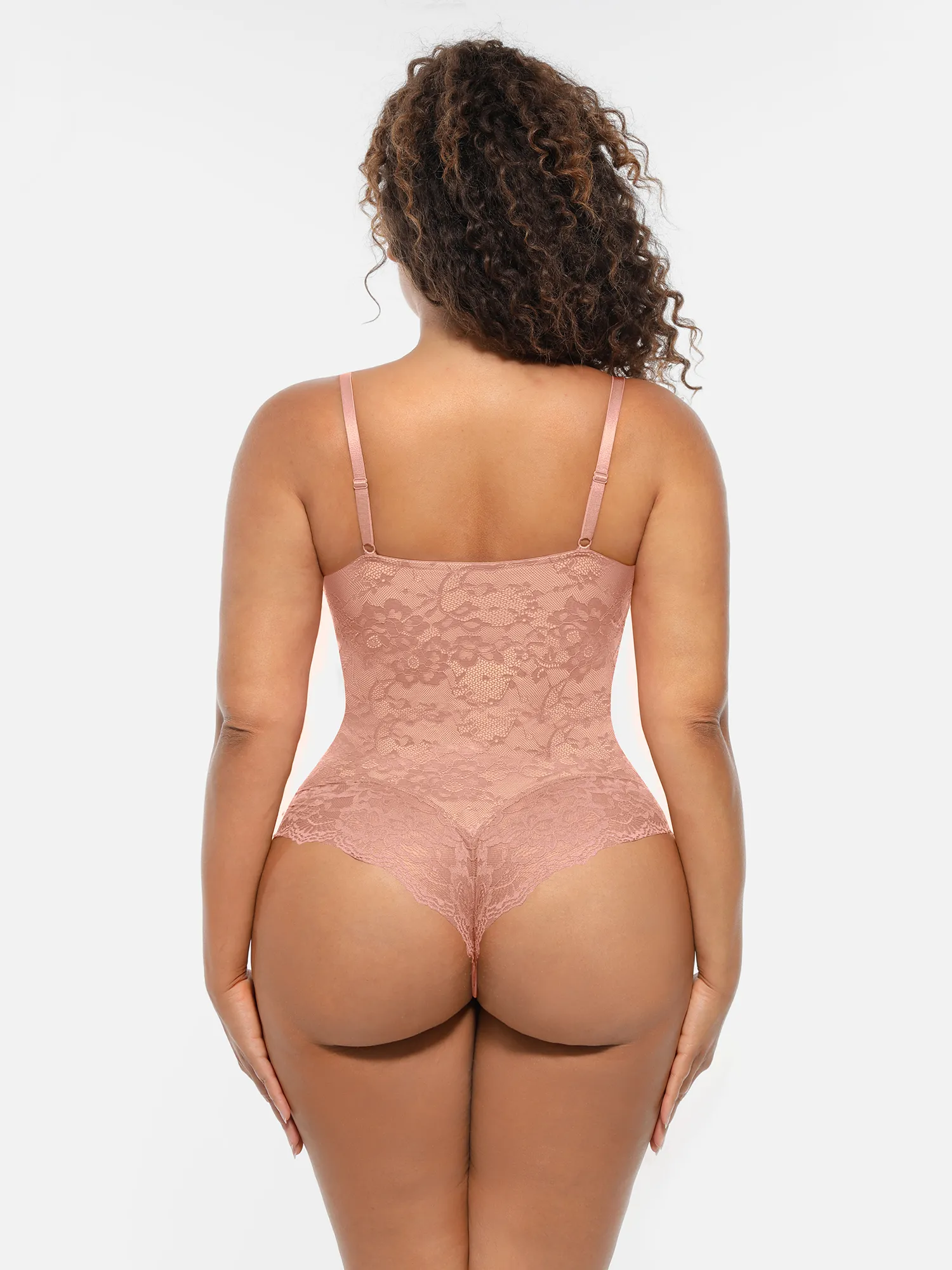 Feelingirl Lace V-Neck Full Body Underwear Bodysuit - Image 34