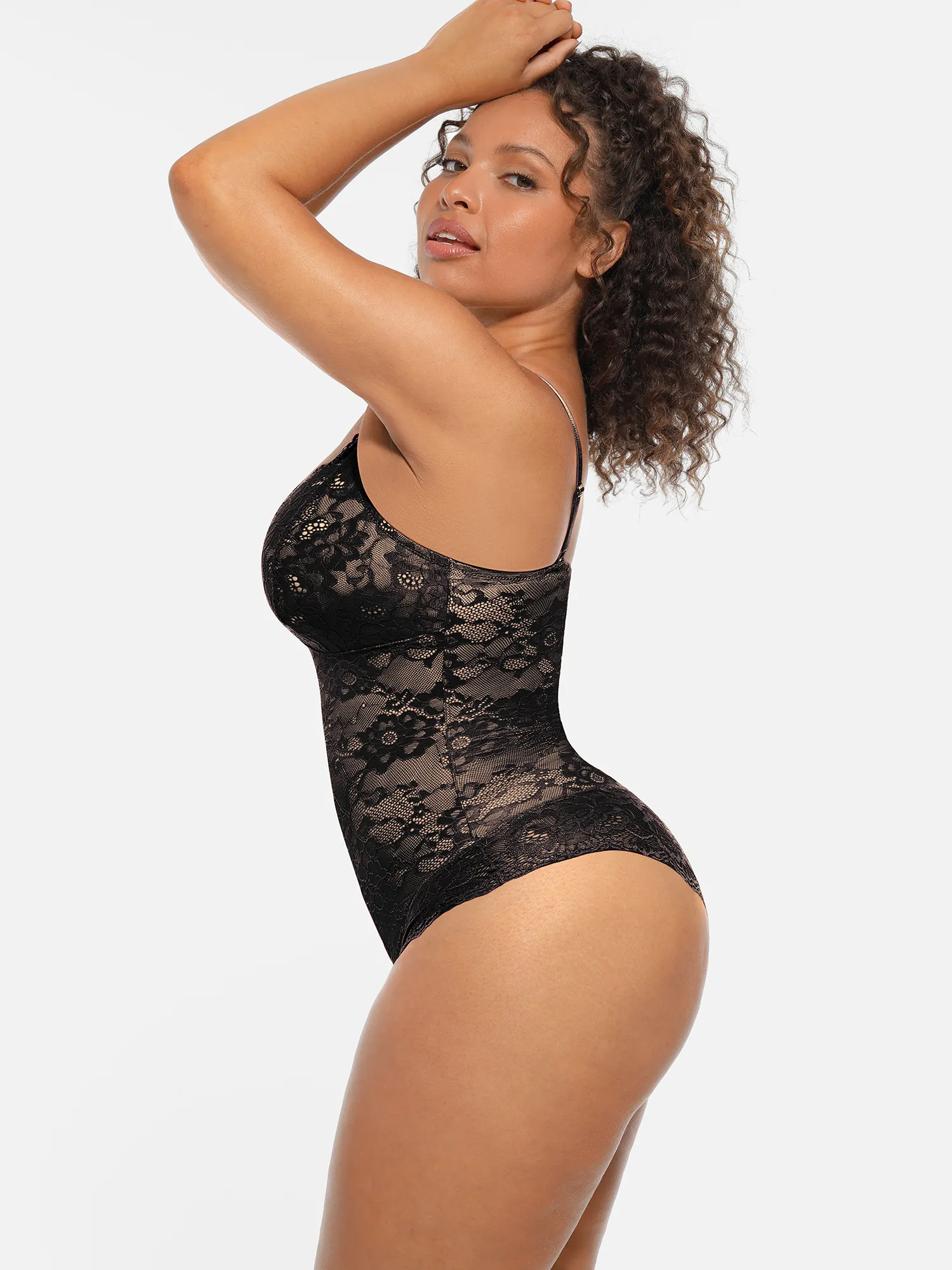 Feelingirl Lace V-Neck Full Body Underwear Bodysuit - Image 6