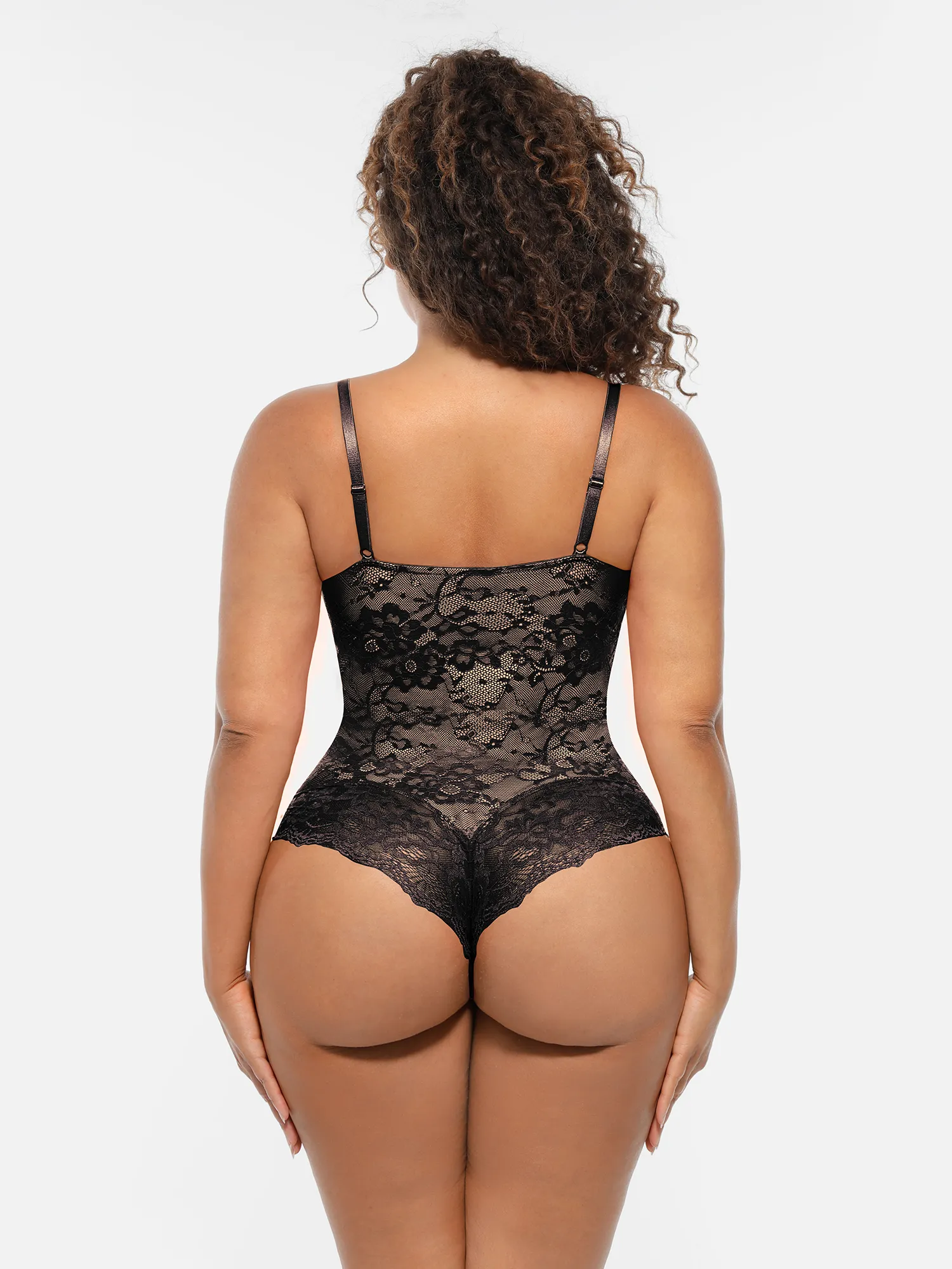 Feelingirl Lace V-Neck Full Body Underwear Bodysuit - Image 7