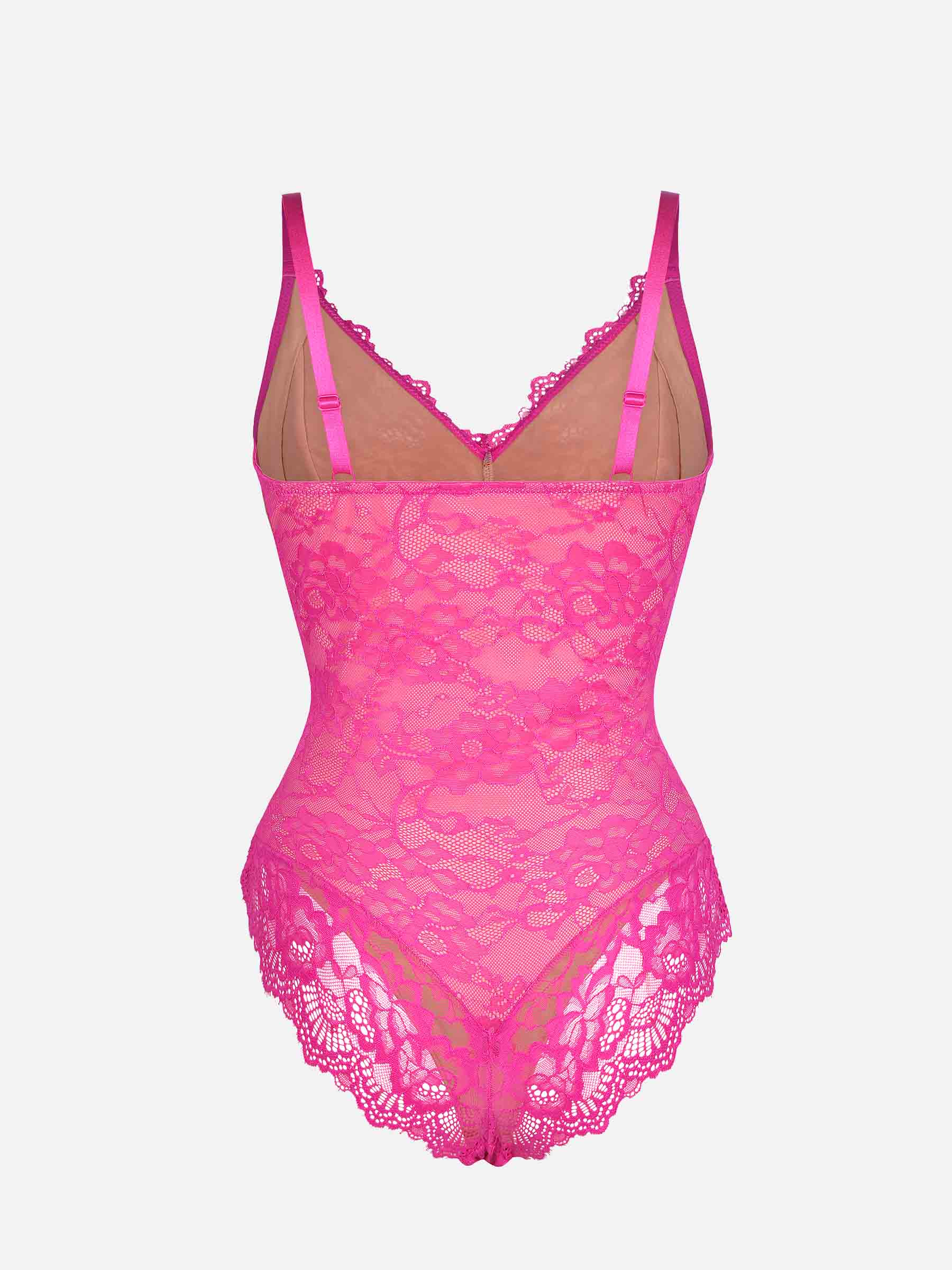 Feelingirl Lace V Neck Full Bodysuit - Image 36