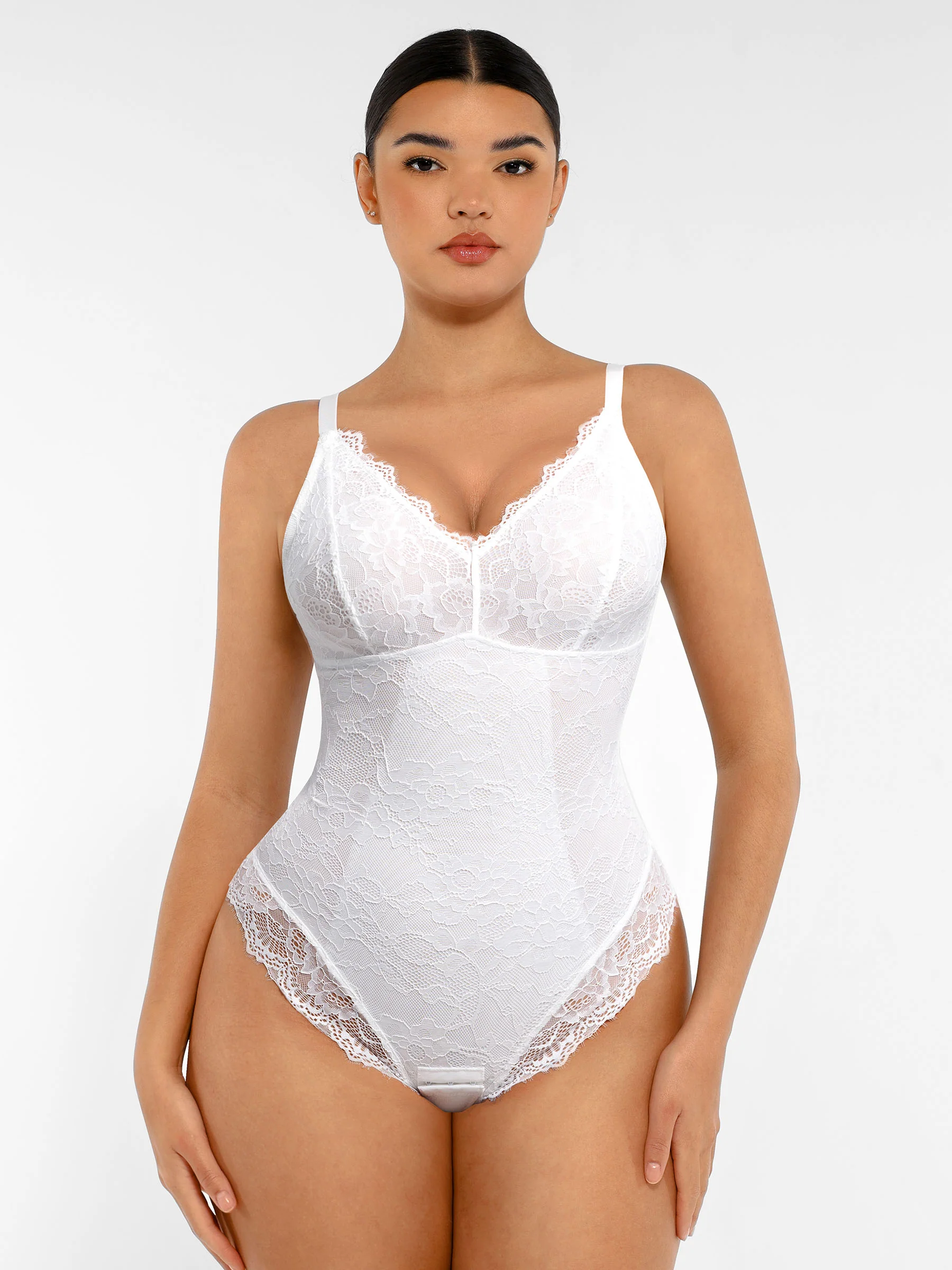Feelingirl Lace V Neck Full Bodysuit Underwear [BOGO] - Image 34