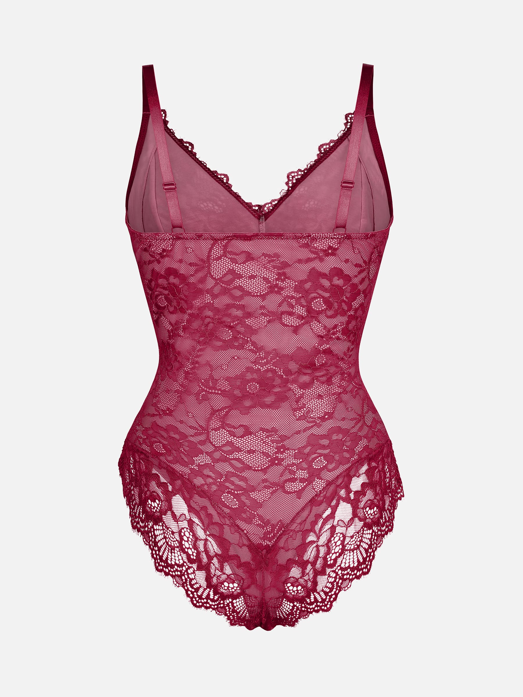 Feelingirl Lace V Neck Full Bodysuit - Image 22