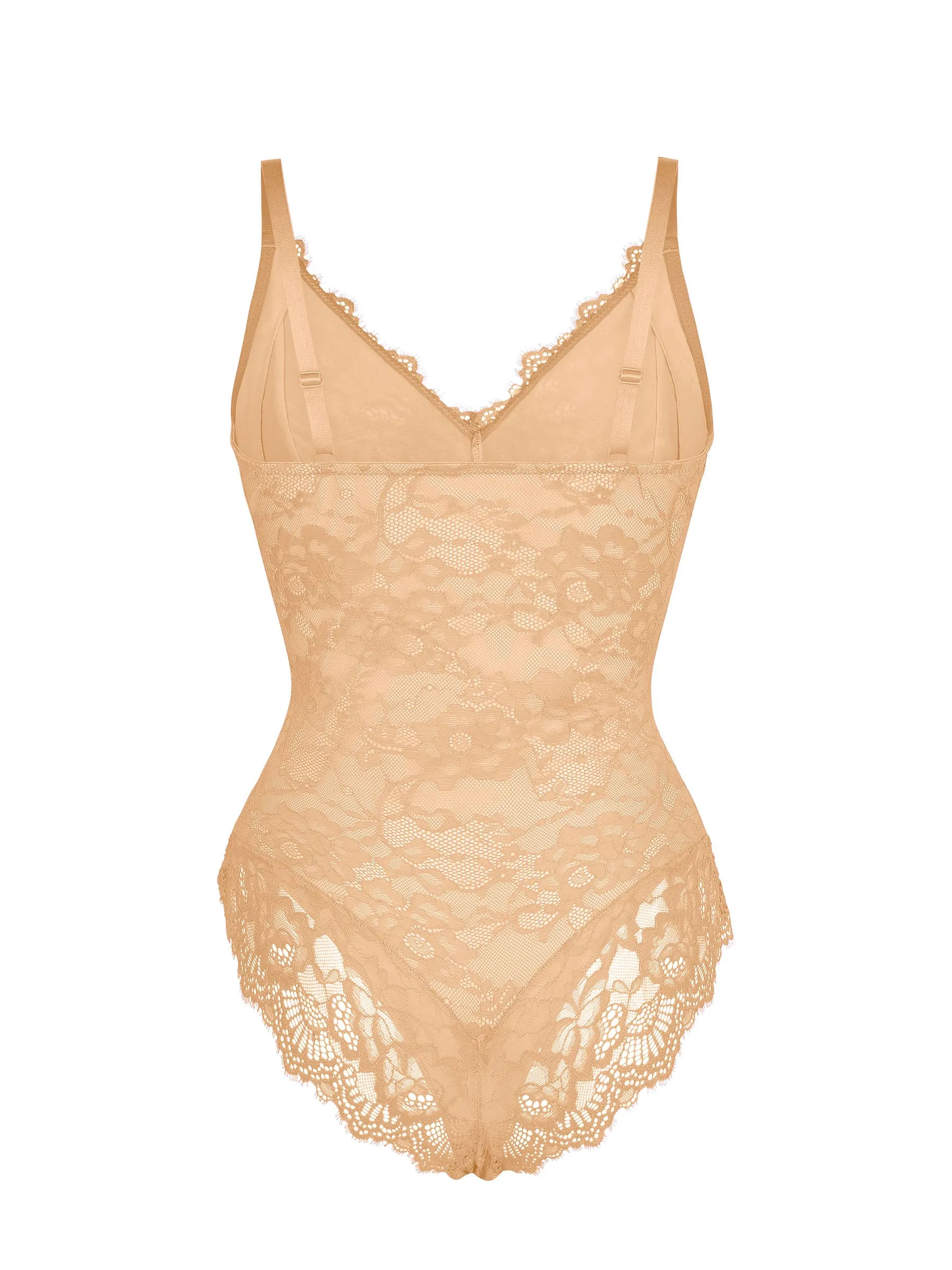 Feelingirl Lace V Neck Full Bodysuit - Image 66