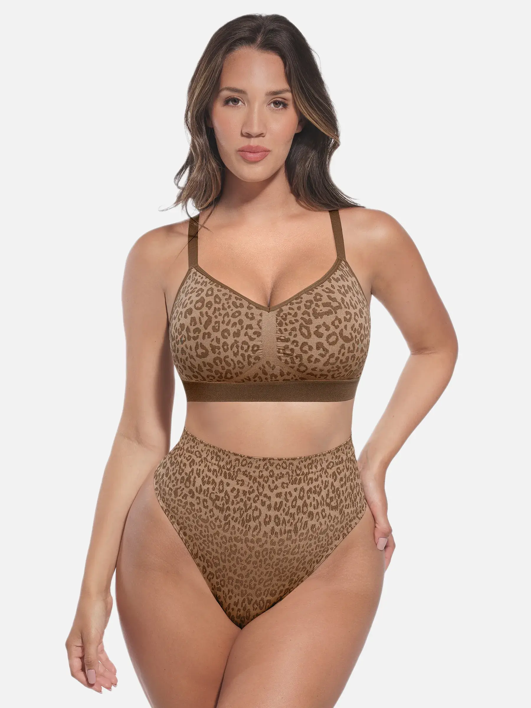 Feelingirl Leopard Print Wireless Bra & Panty - Image 15