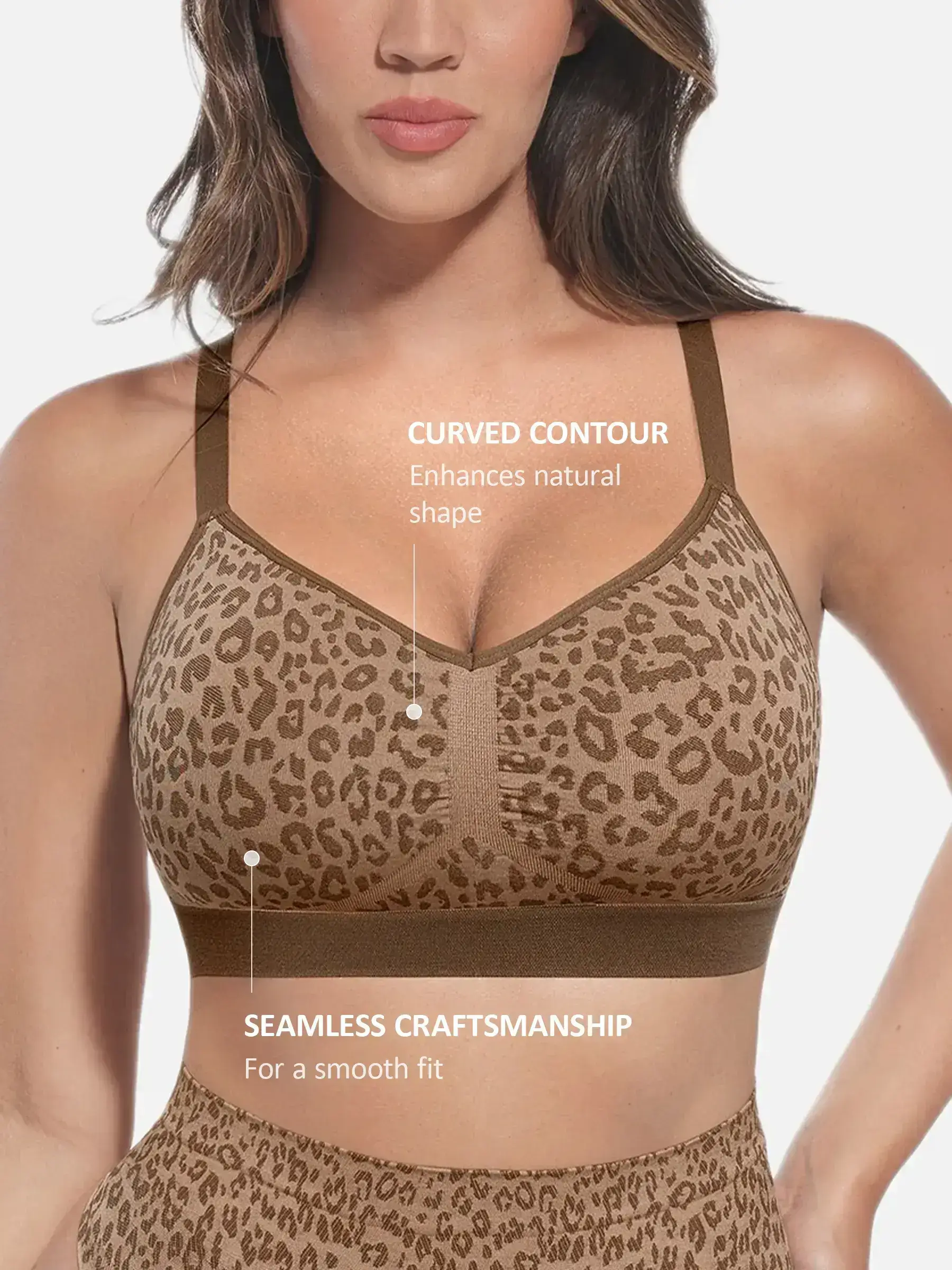 Feelingirl Leopard Print Wireless Bra & Panty - Image 3