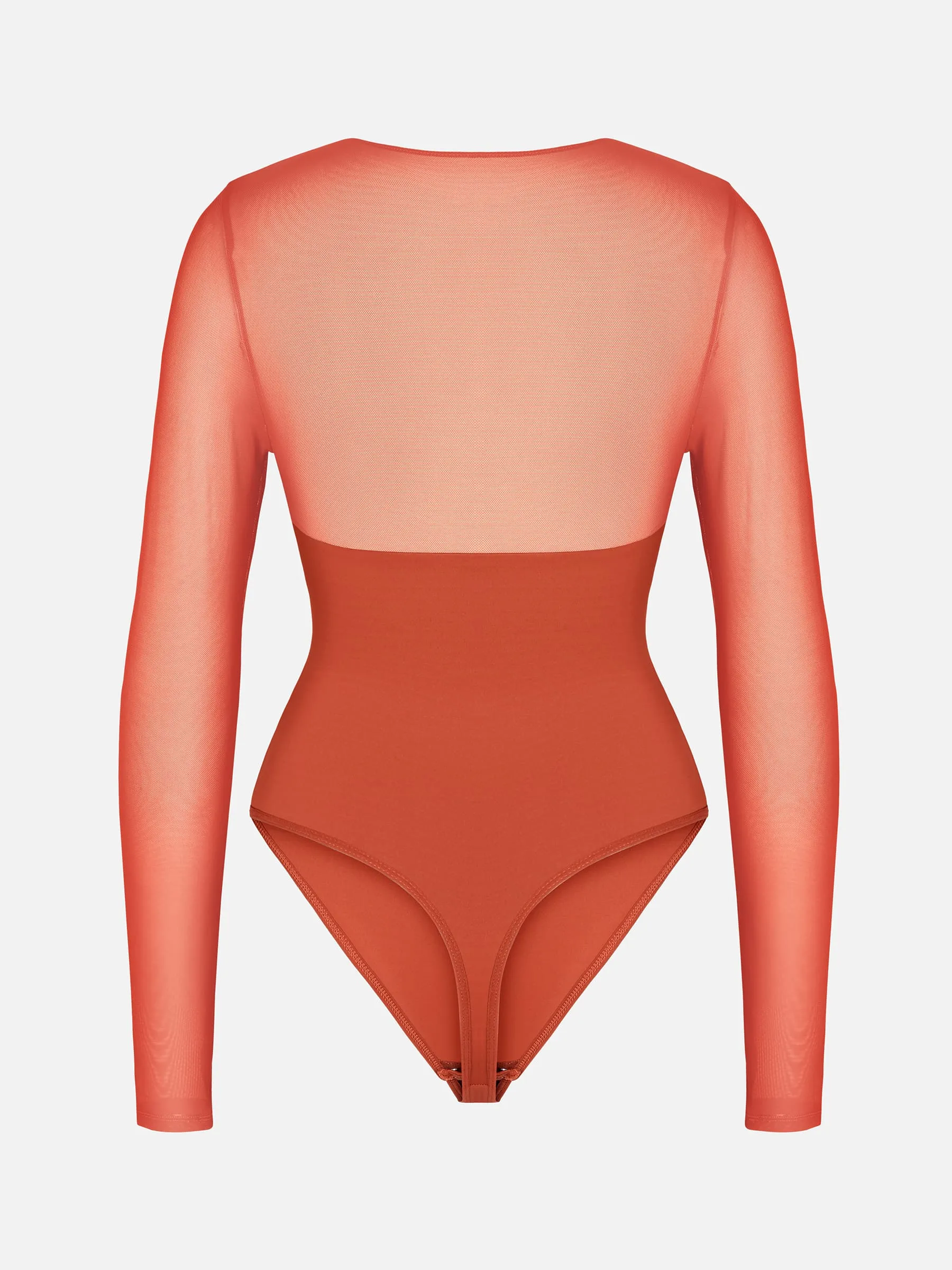 Feelingirl Mesh Panel V-Neck Bodysuit - Image 20