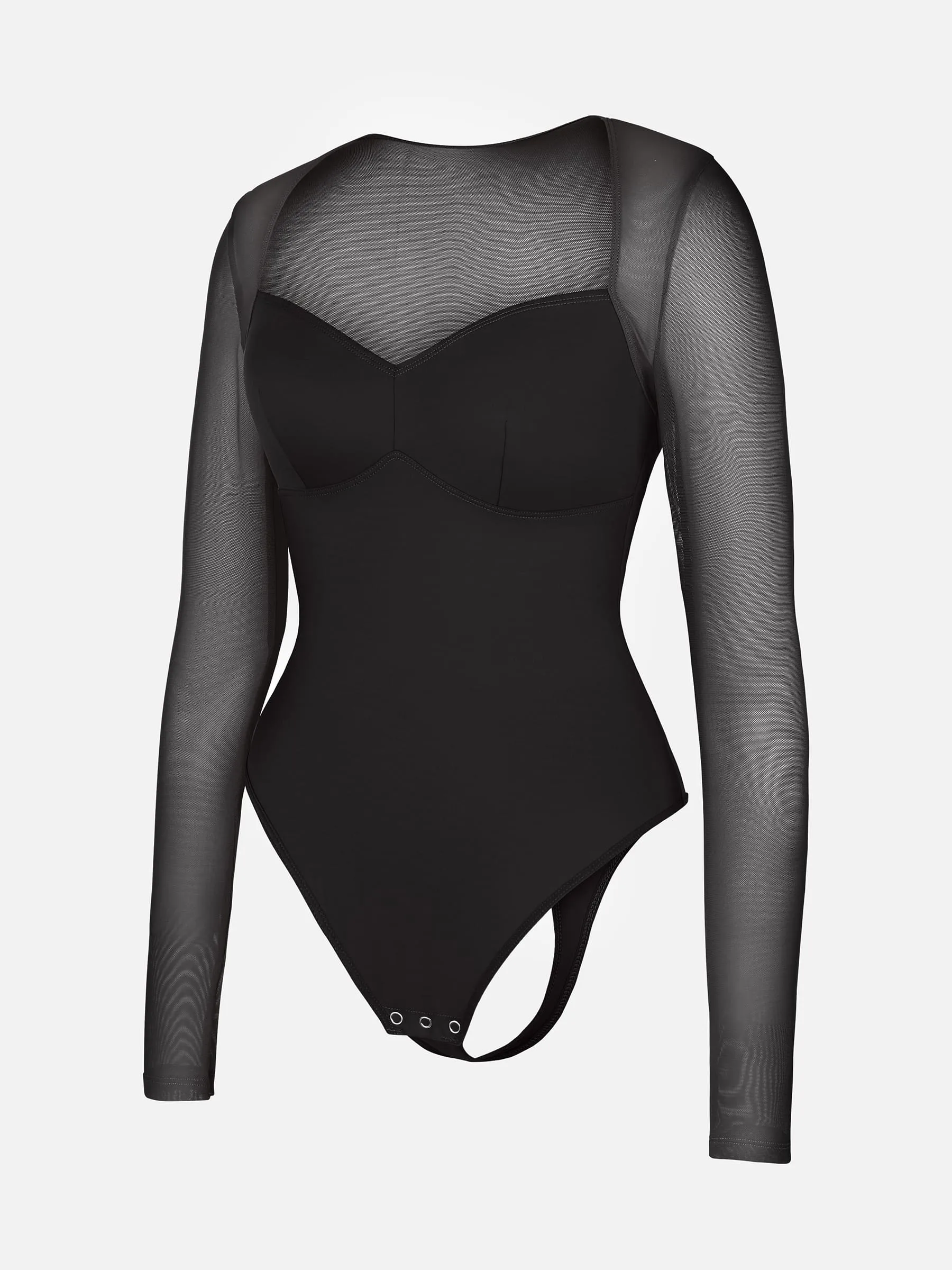 Feelingirl Mesh Panel V-Neck Bodysuit - Image 9