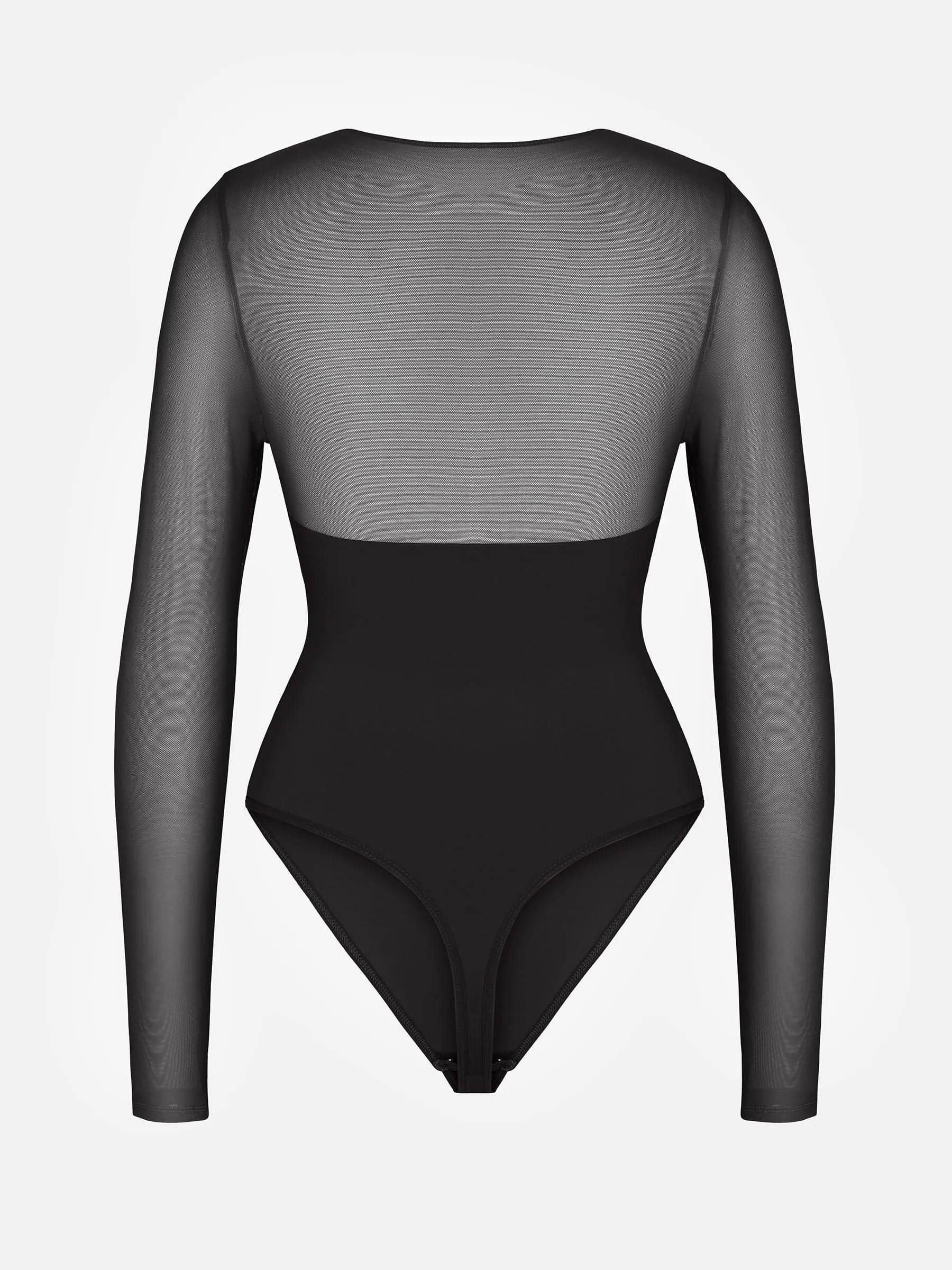 Feelingirl Mesh Panel V-Neck Bodysuit - Image 10