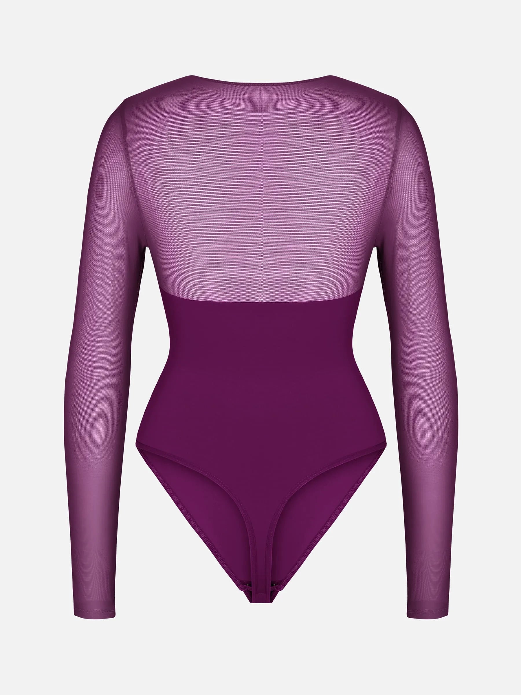 Feelingirl Mesh Panel V-Neck Bodysuit - Image 30