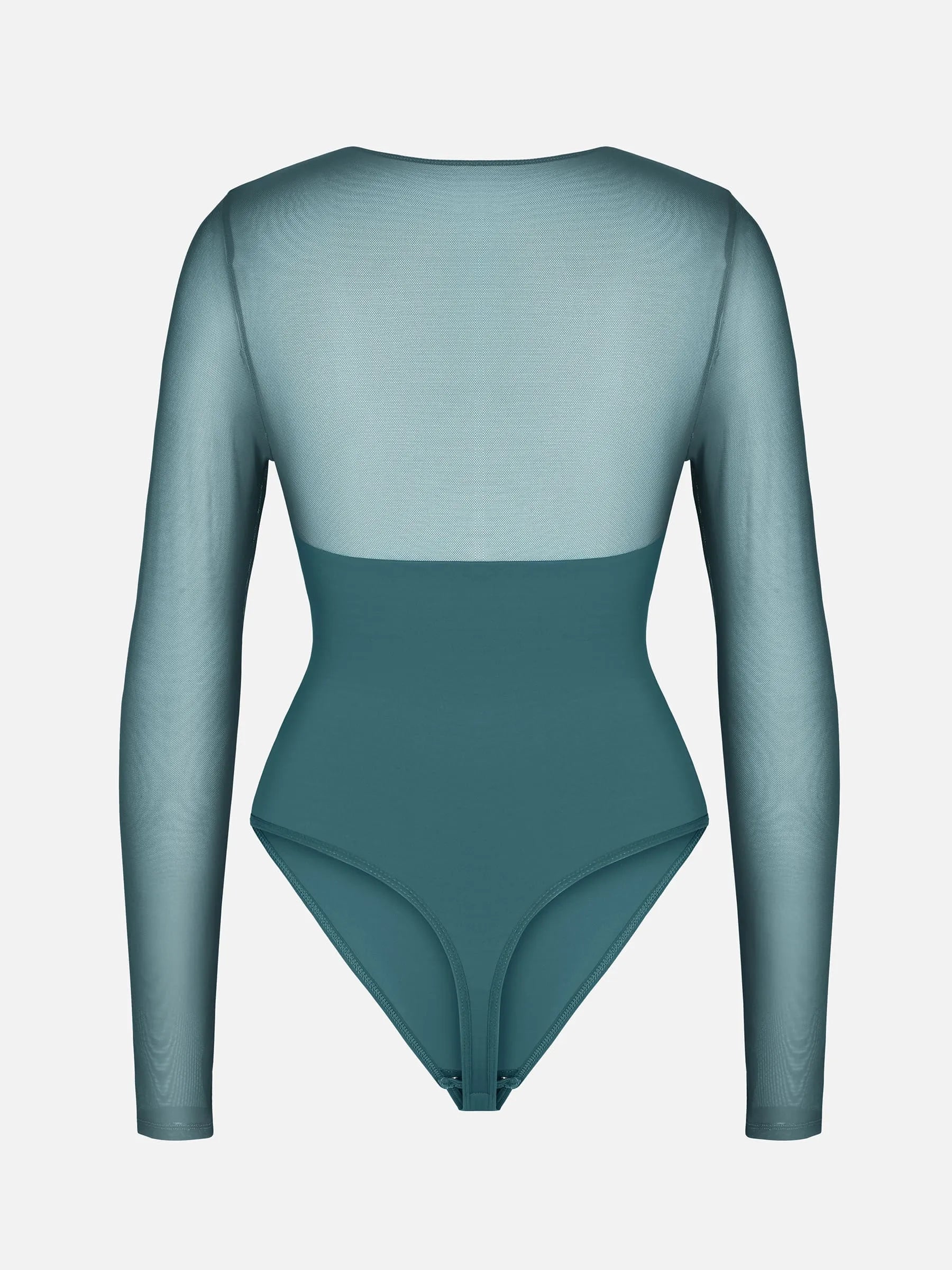 Feelingirl Mesh Panel V-Neck Bodysuit - Image 40