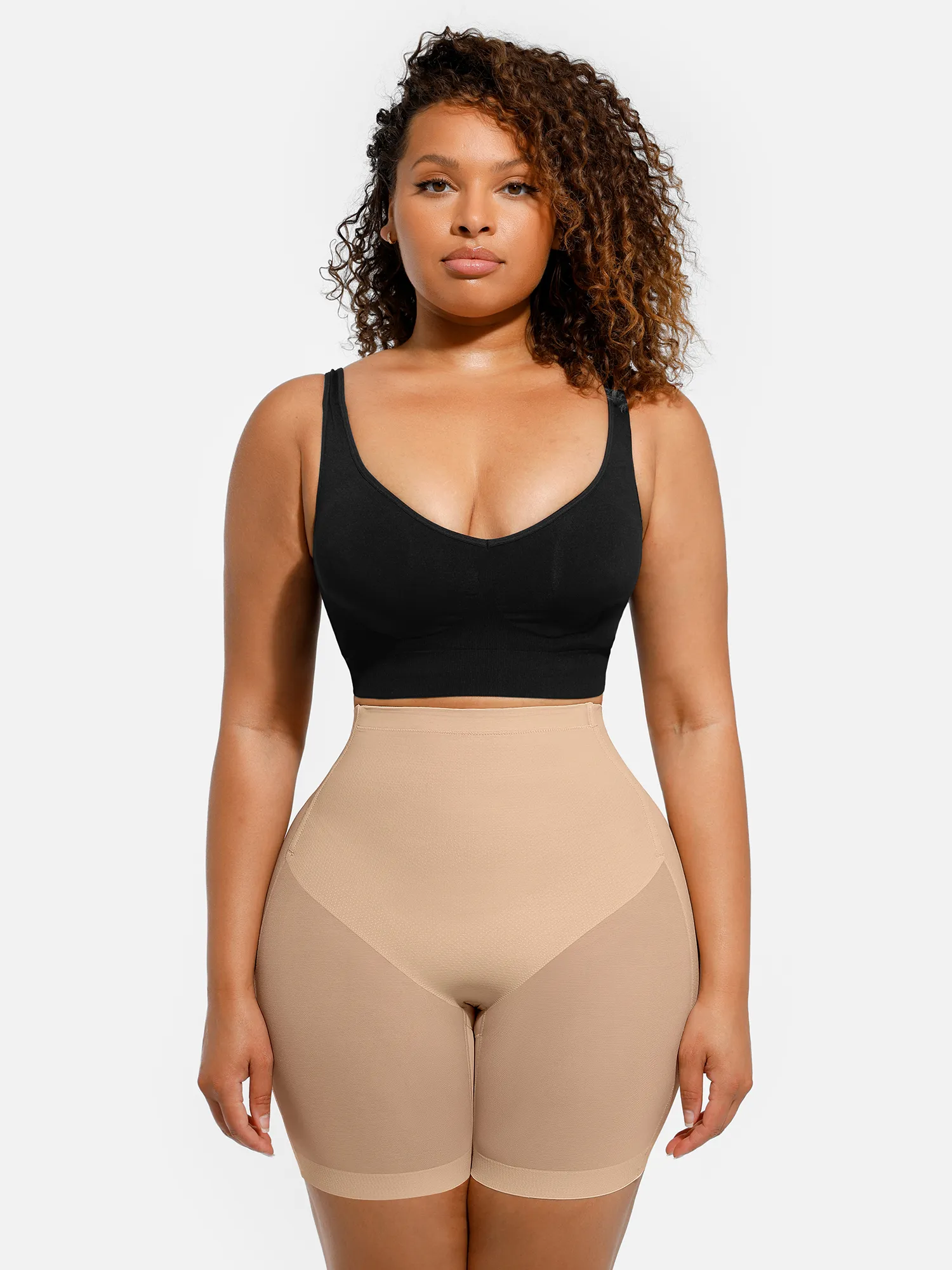 Feelingirl Mesh Tummy Control Bodysuit & Shorts Set - Image 10