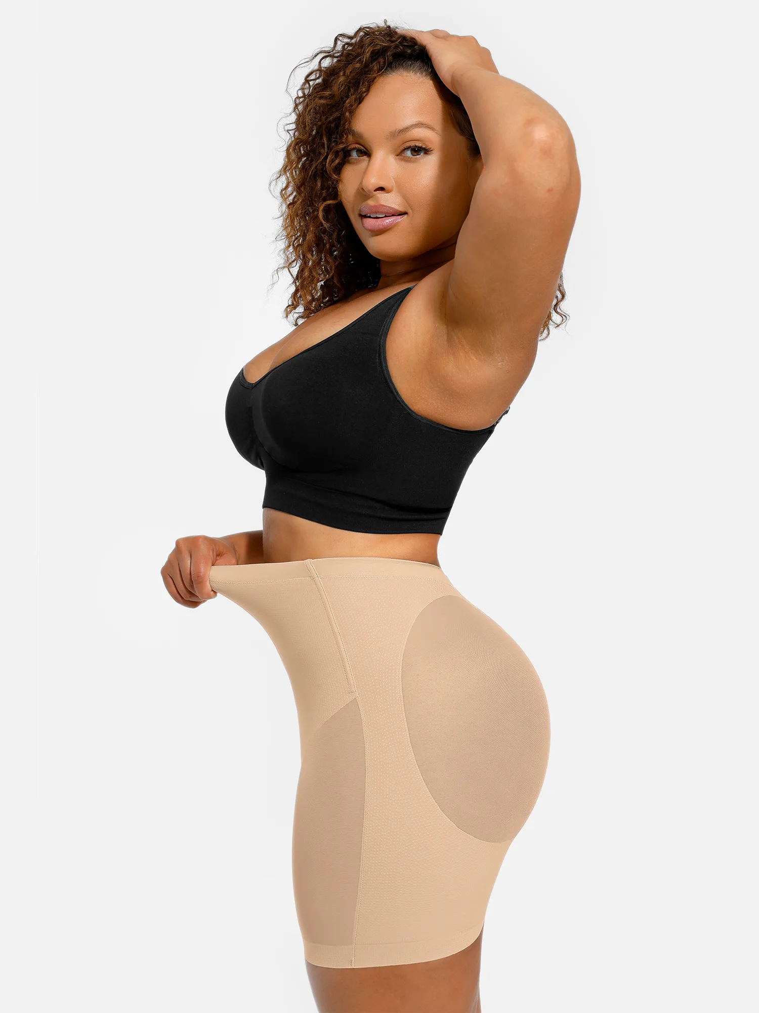 Feelingirl Mesh Tummy Control Bodysuit & Shorts Set - Image 13