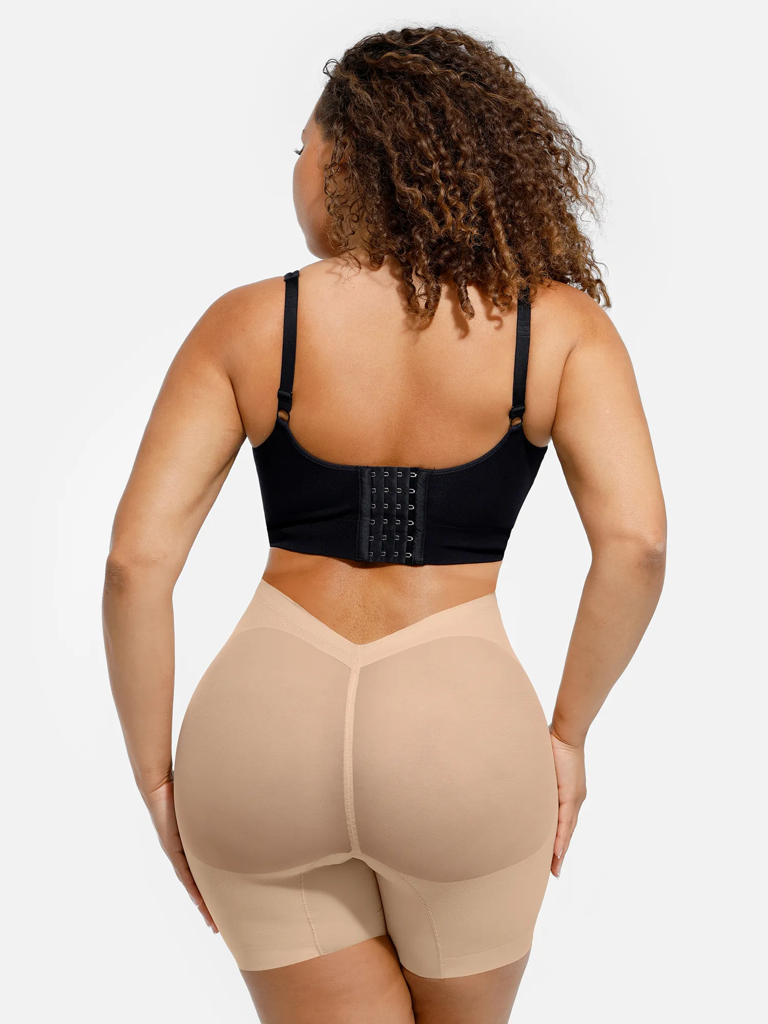 Feelingirl Mesh Tummy Control Bodysuit & Shorts Set - Image 14