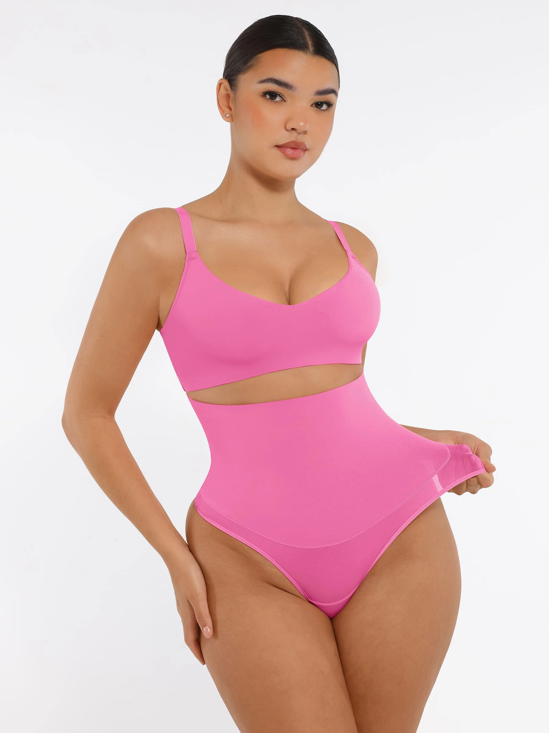 Feelingirl Mid-Waisted Thong Tummy Control Shaper Panties - Image 17