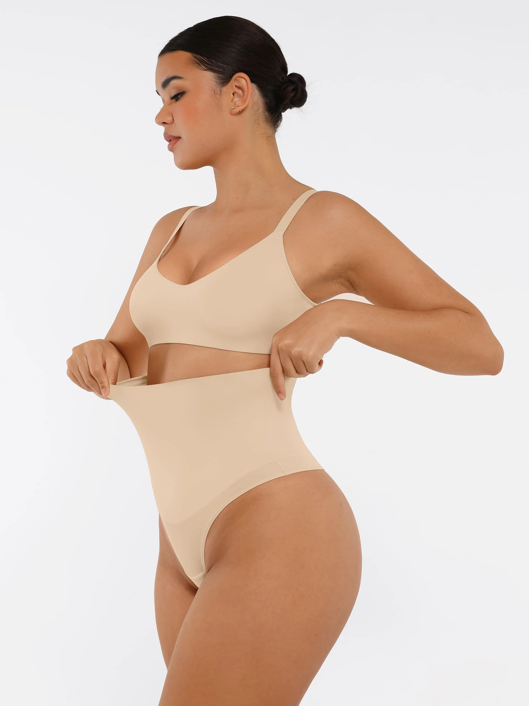 Feelingirl Mid-Waisted Thong Tummy Control Shaper Panties - Image 11