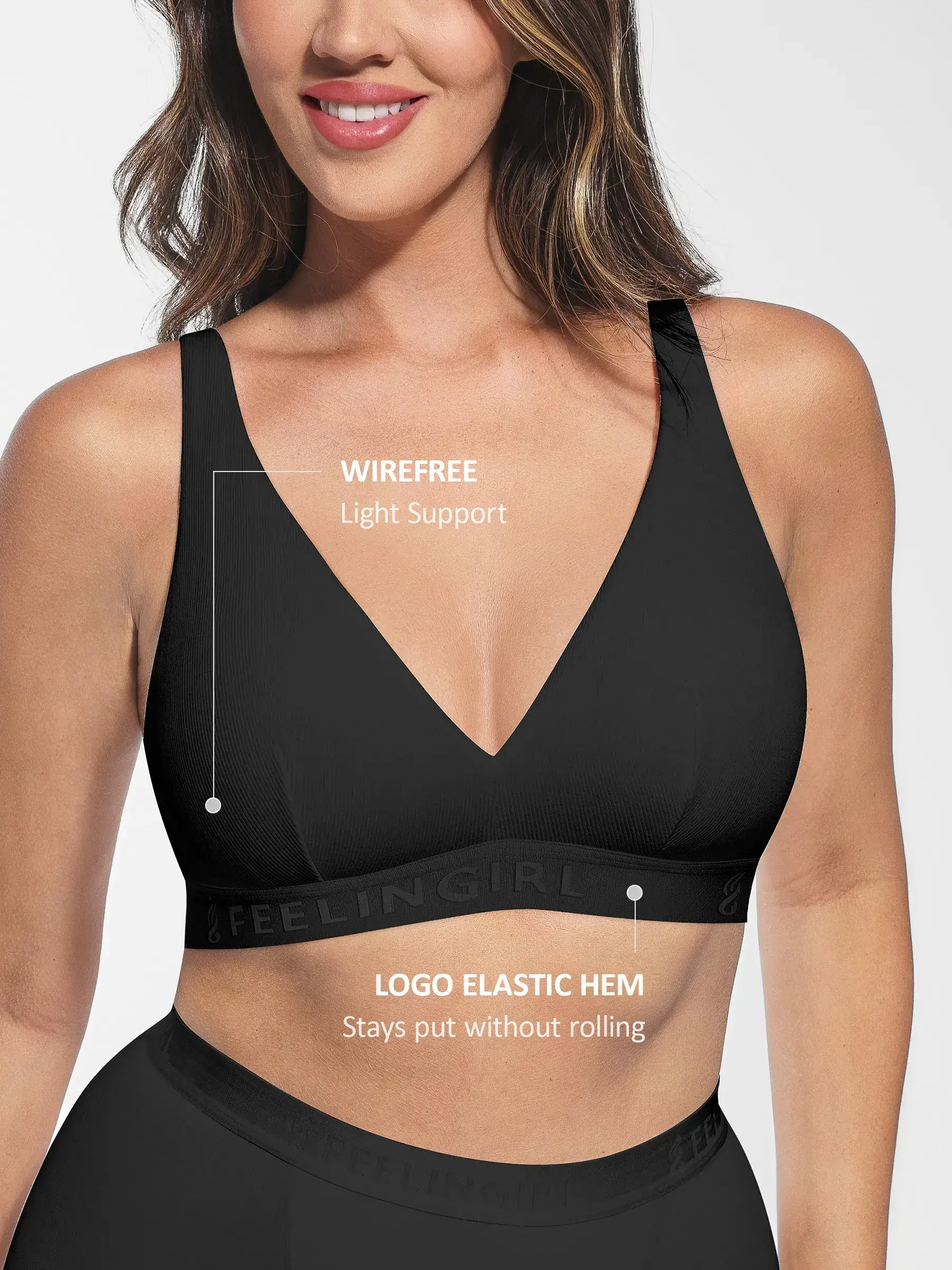 Feelingirl FeelCozy™ No Underwire Light Support Modal Bra - Image 10