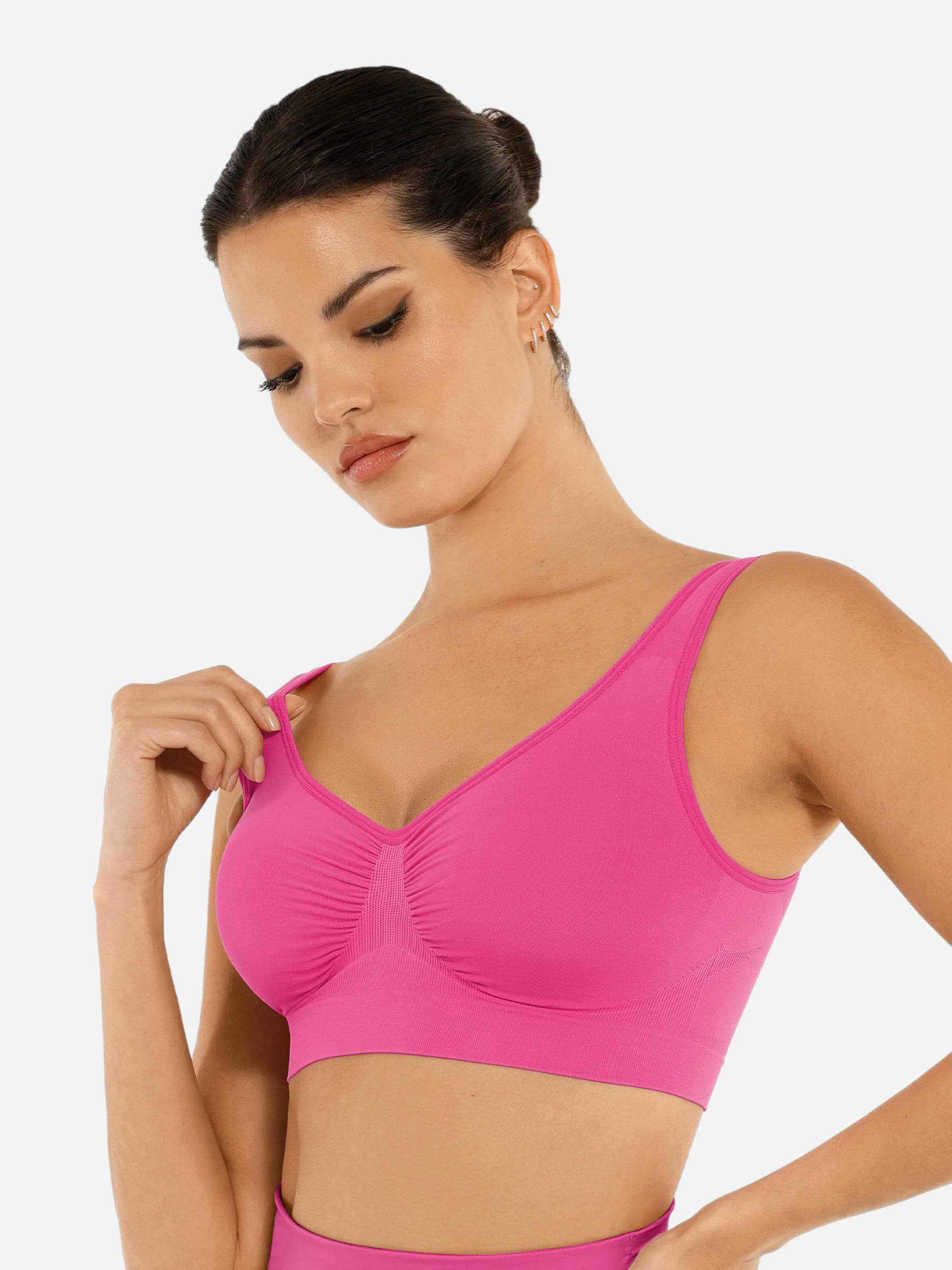 Feelingirl No Underwire Wide Straps Everyday Bra - Image 28