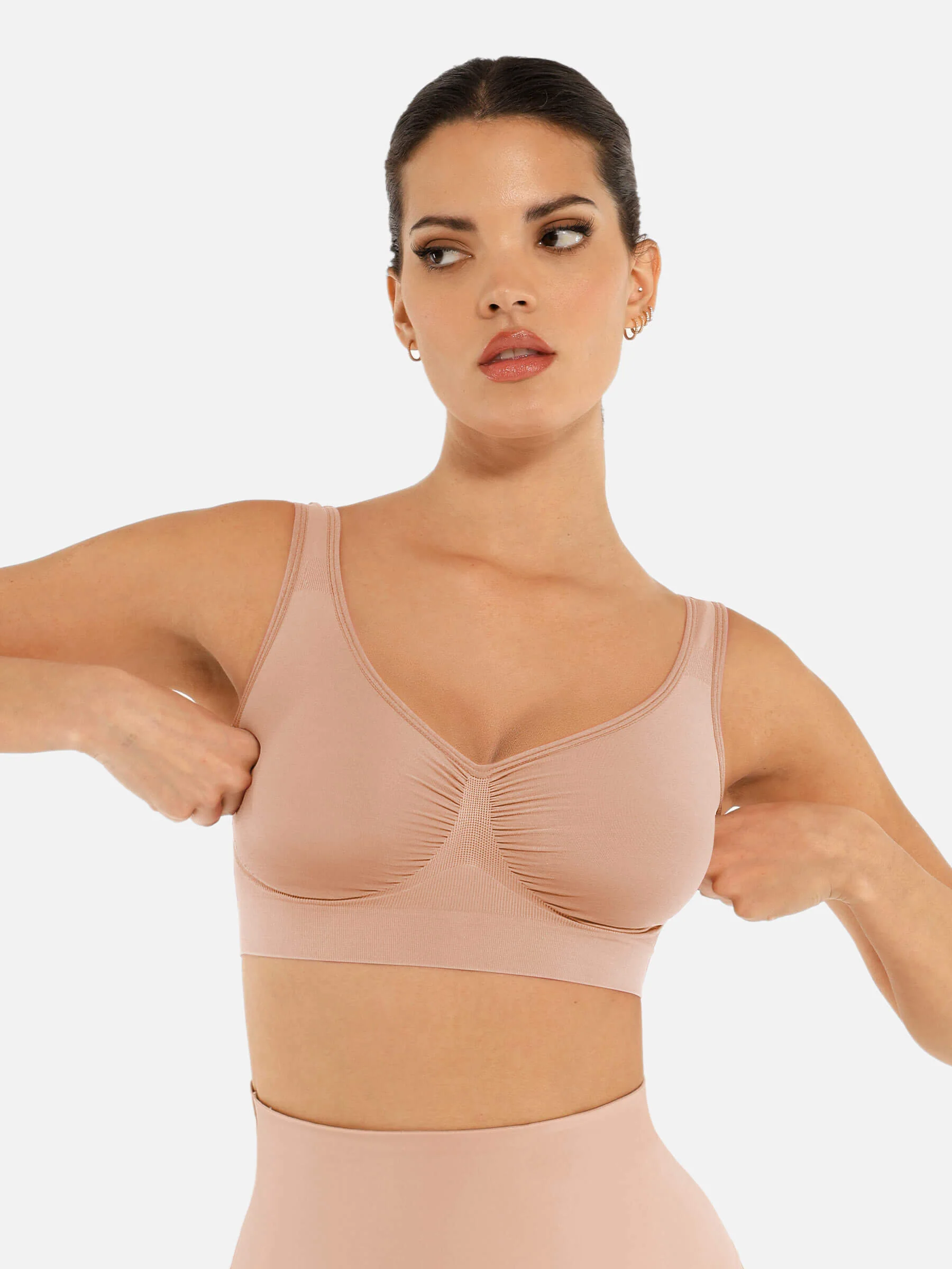 Feelingirl No Underwire Wide Straps Everyday Bra - Image 38