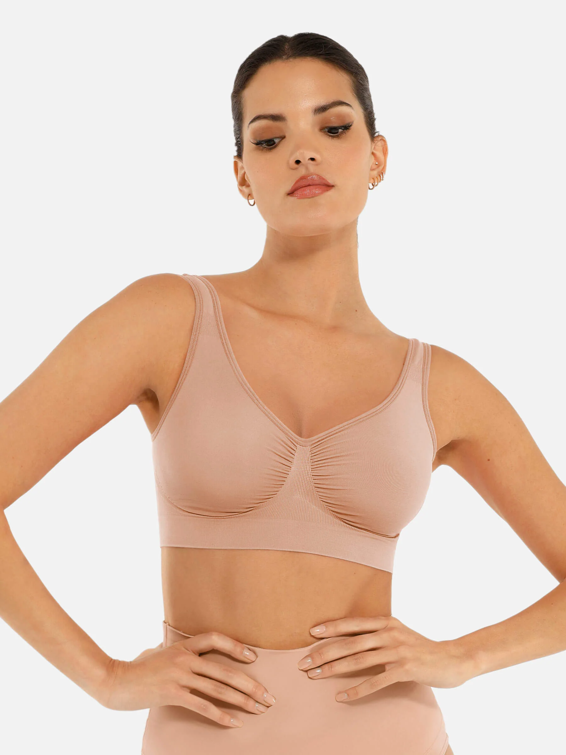 Feelingirl No Underwire Wide Straps Everyday Bra - Image 40