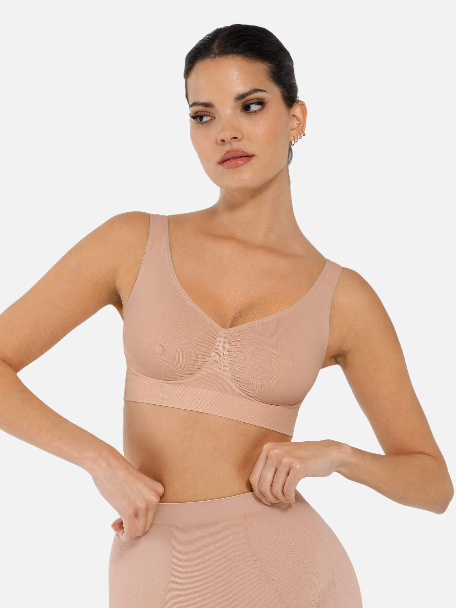 Feelingirl No Underwire Wide Straps Everyday Bra - Image 41