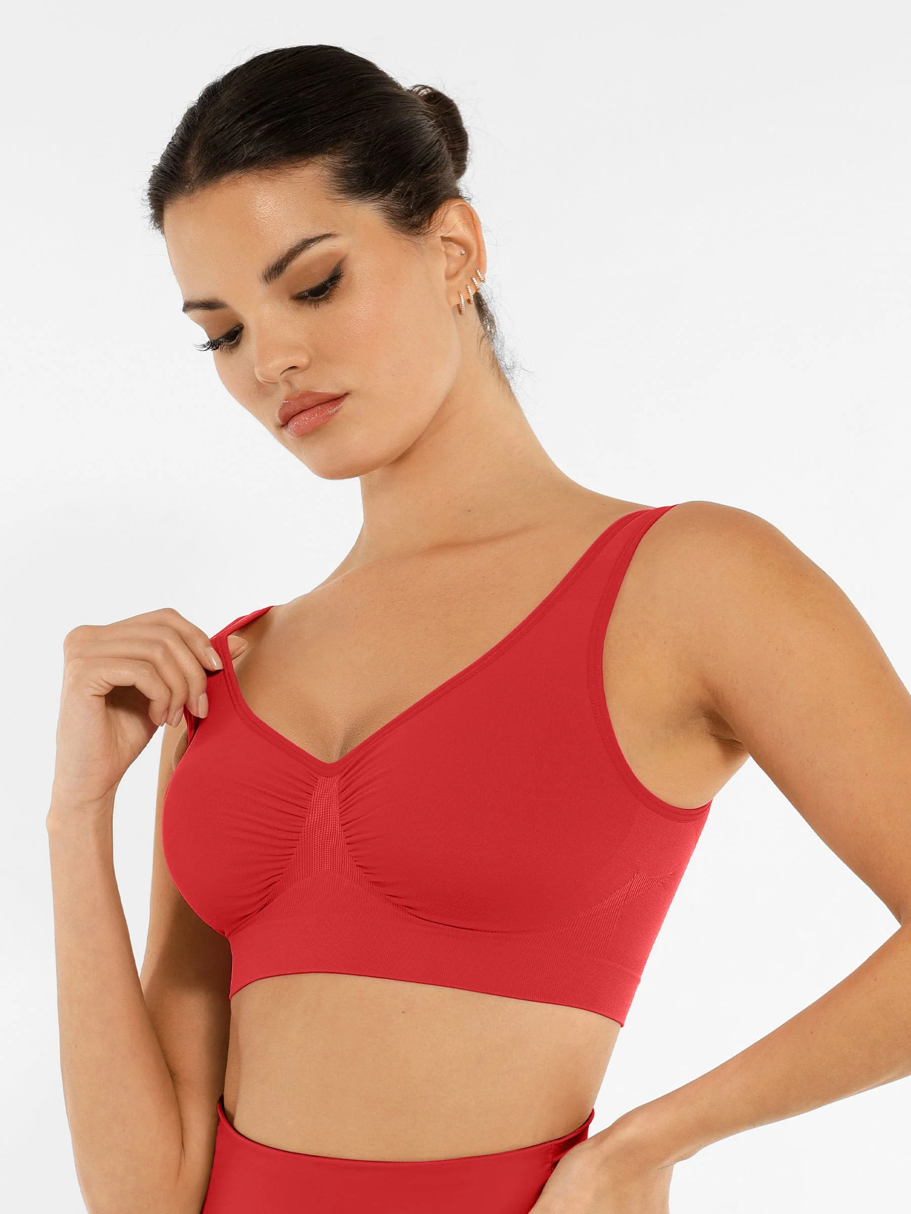 Feelingirl No Underwire Wide Straps Everyday Bra - Image 79