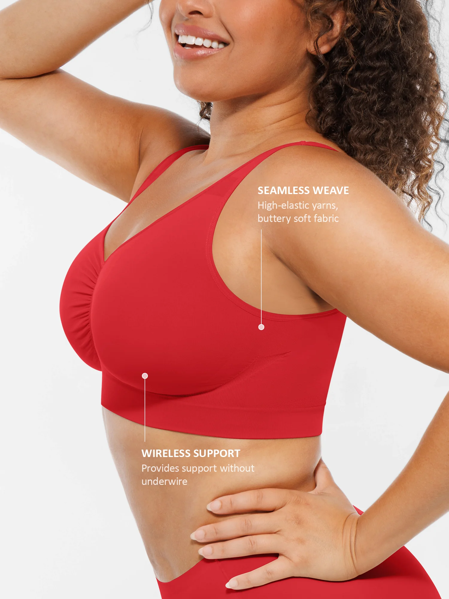 Feelingirl No Underwire Wide Straps Everyday Bra - Image 84
