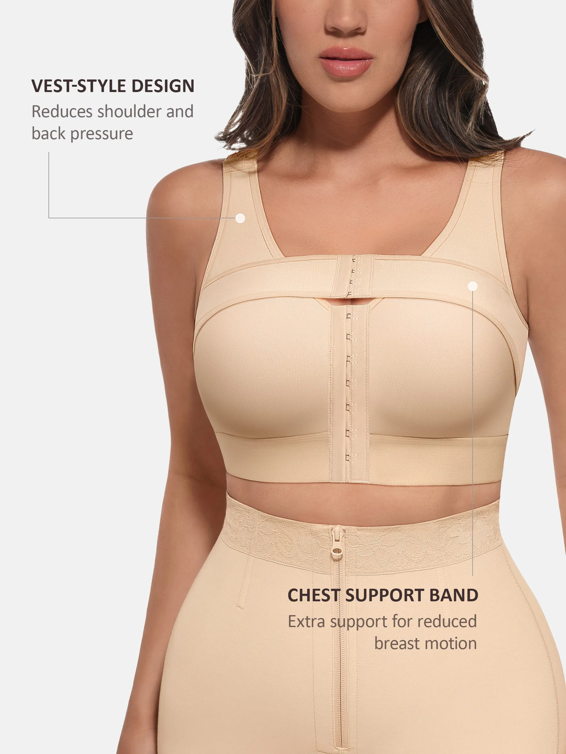 Feelingirl Post-Surgical Full Coverage Bra With Support Band - Image 16