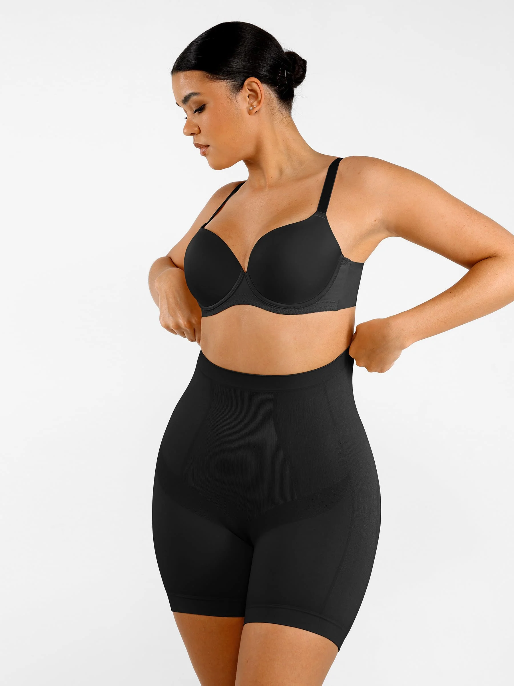 Feelingirl Seamless Comfort Mid Waist Tummy Control Panties Shaping Shorts - Image 13
