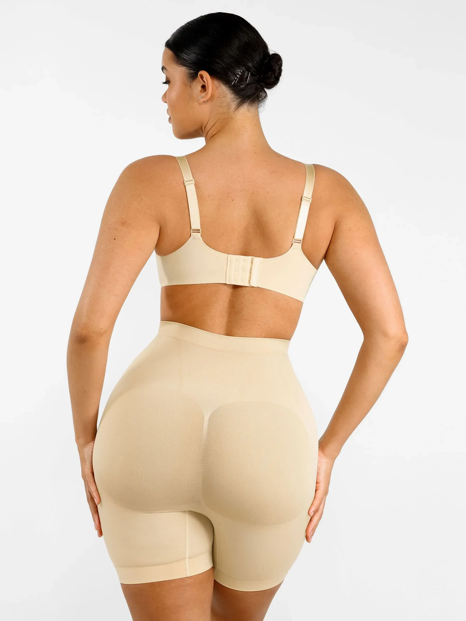 Feelingirl Seamless Comfort Mid Waist Tummy Control Panties Shaping Shorts - Image 35