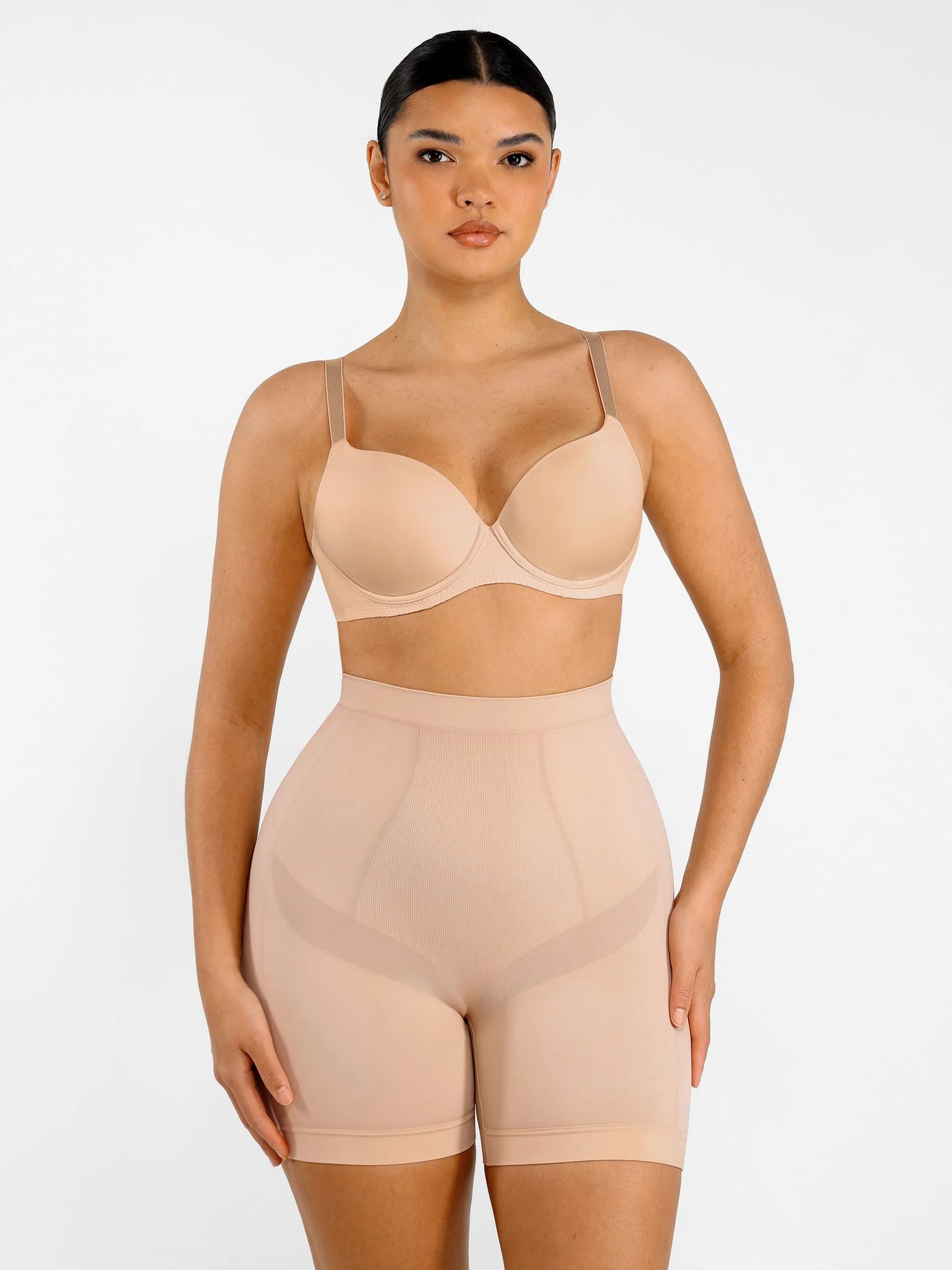 Feelingirl Seamless Comfort Mid Waist Tummy Control Panties Shaping Shorts - Image 5