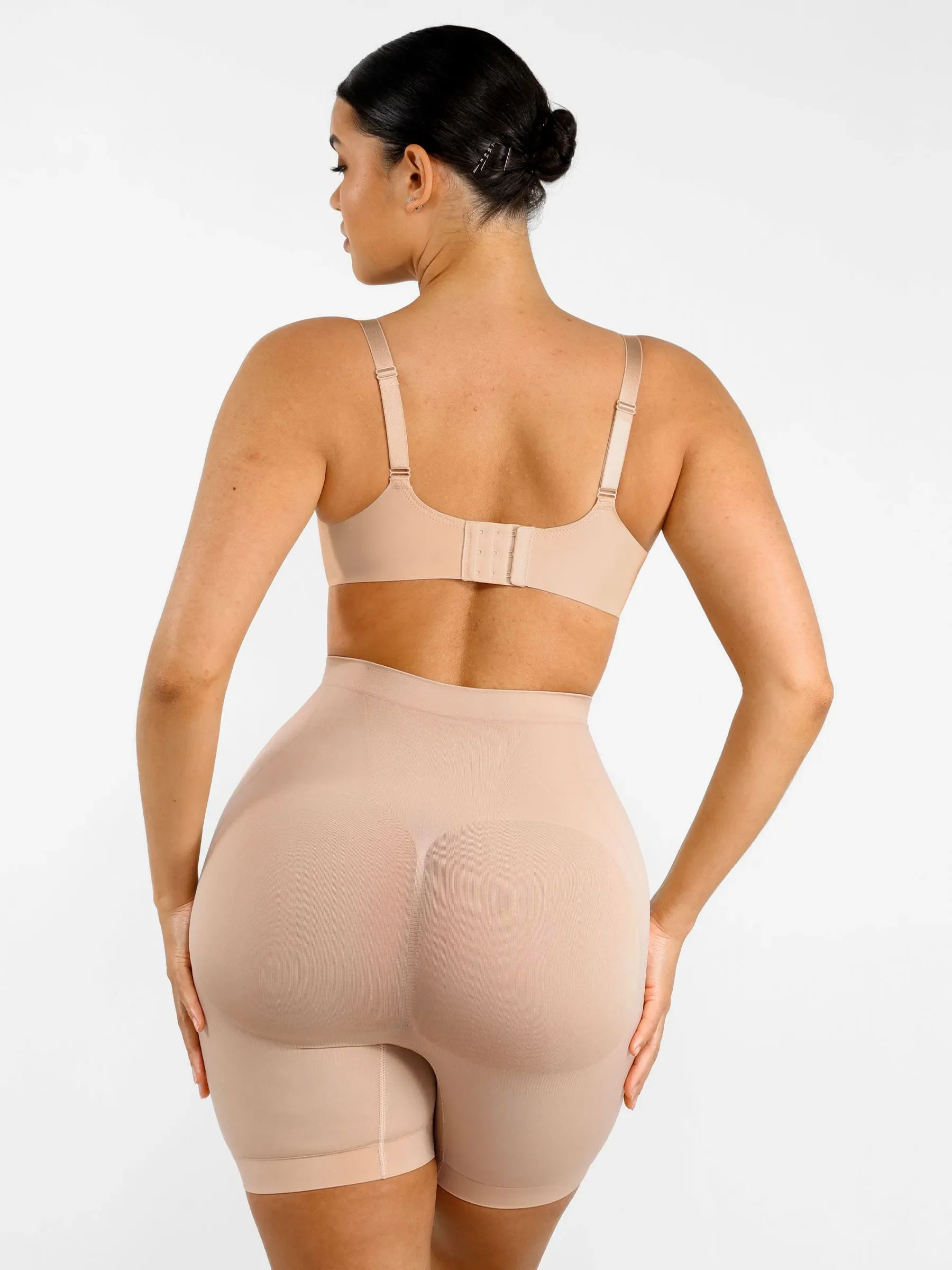 Feelingirl Seamless Comfort Mid Waist Tummy Control Panties Shaping Shorts - Image 7