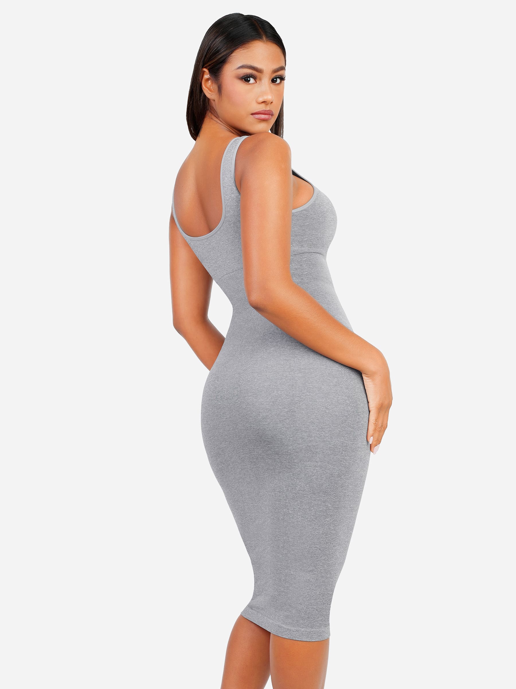 Feelingirl Seamless Eco-Friendly Large U-Back Shaper Dress with Built-In Bra - Image 11