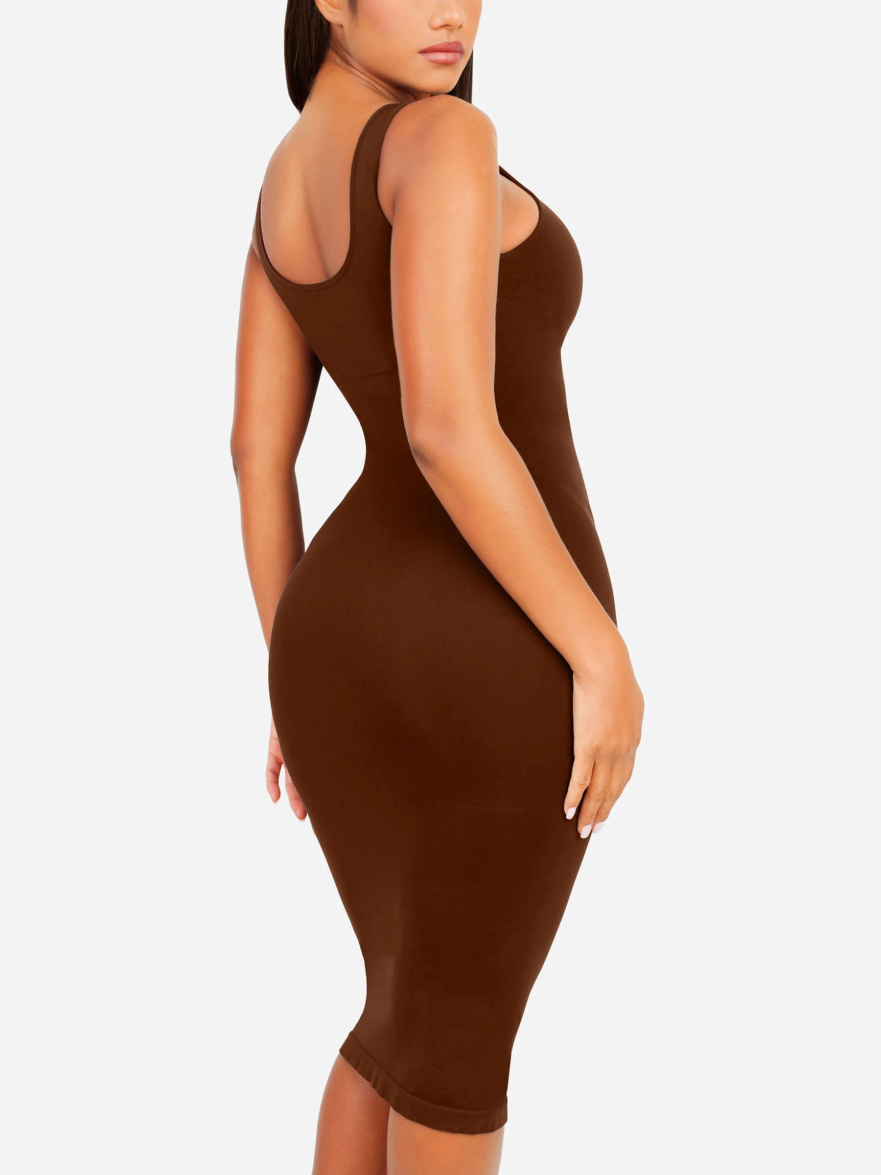 Feelingirl Seamless Eco-Friendly Large U-Back Shaper Dress with Built-In Bra - Image 3