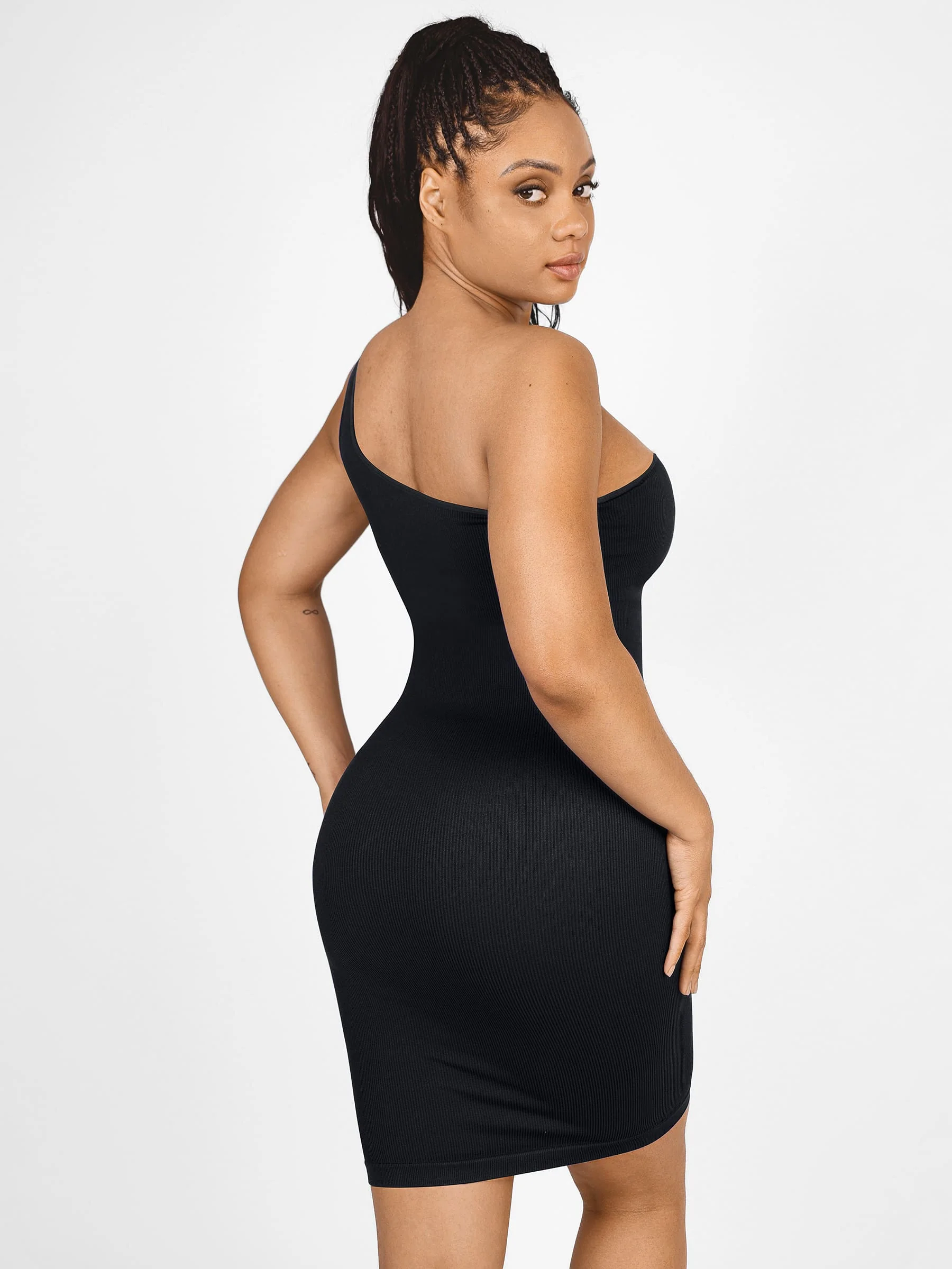 Feelingirl One-Shoulder Shaper Dress with Built-In Bra - Image 12