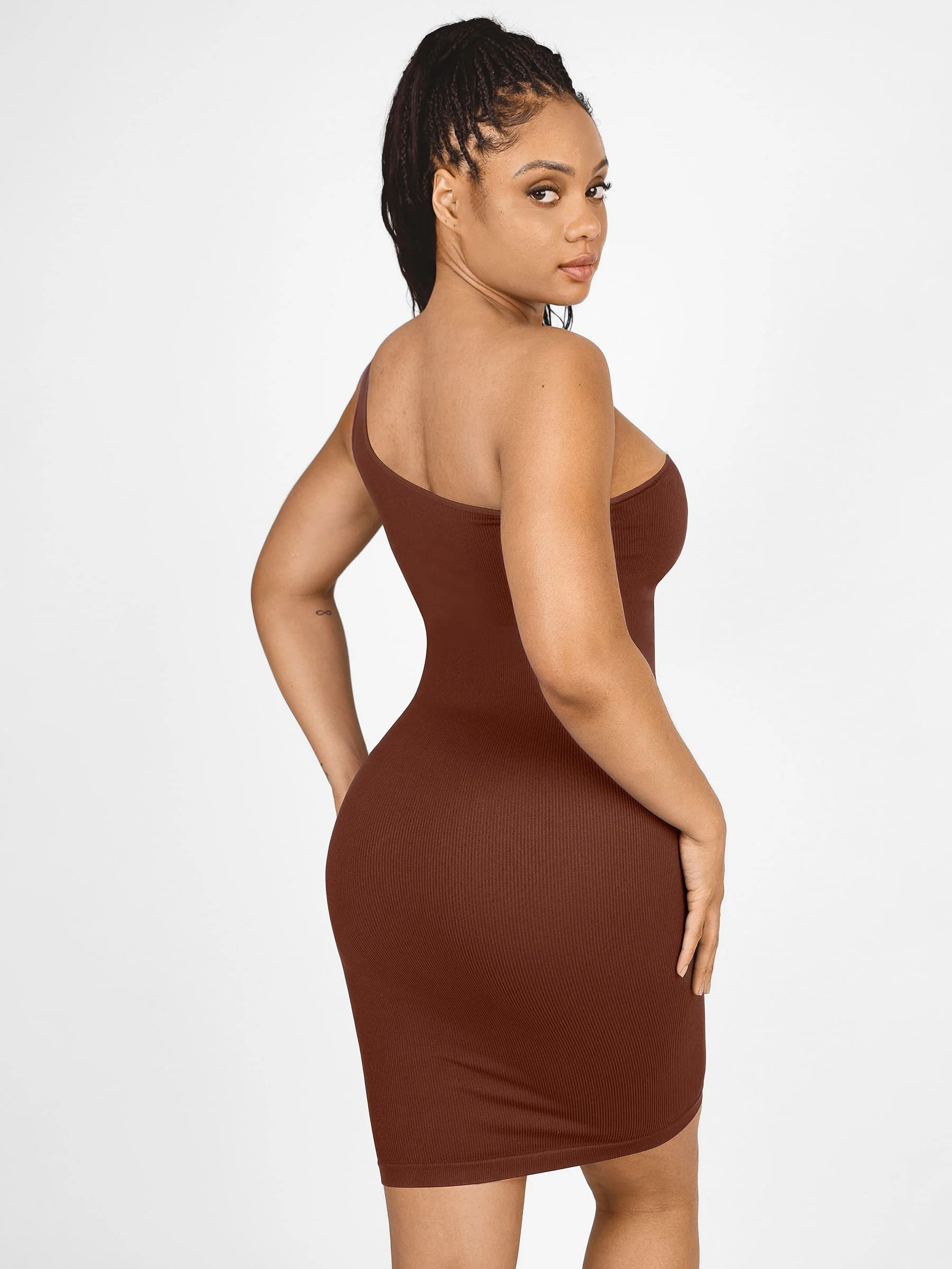 Feelingirl One-Shoulder Shaper Dress with Built-In Bra - Image 19