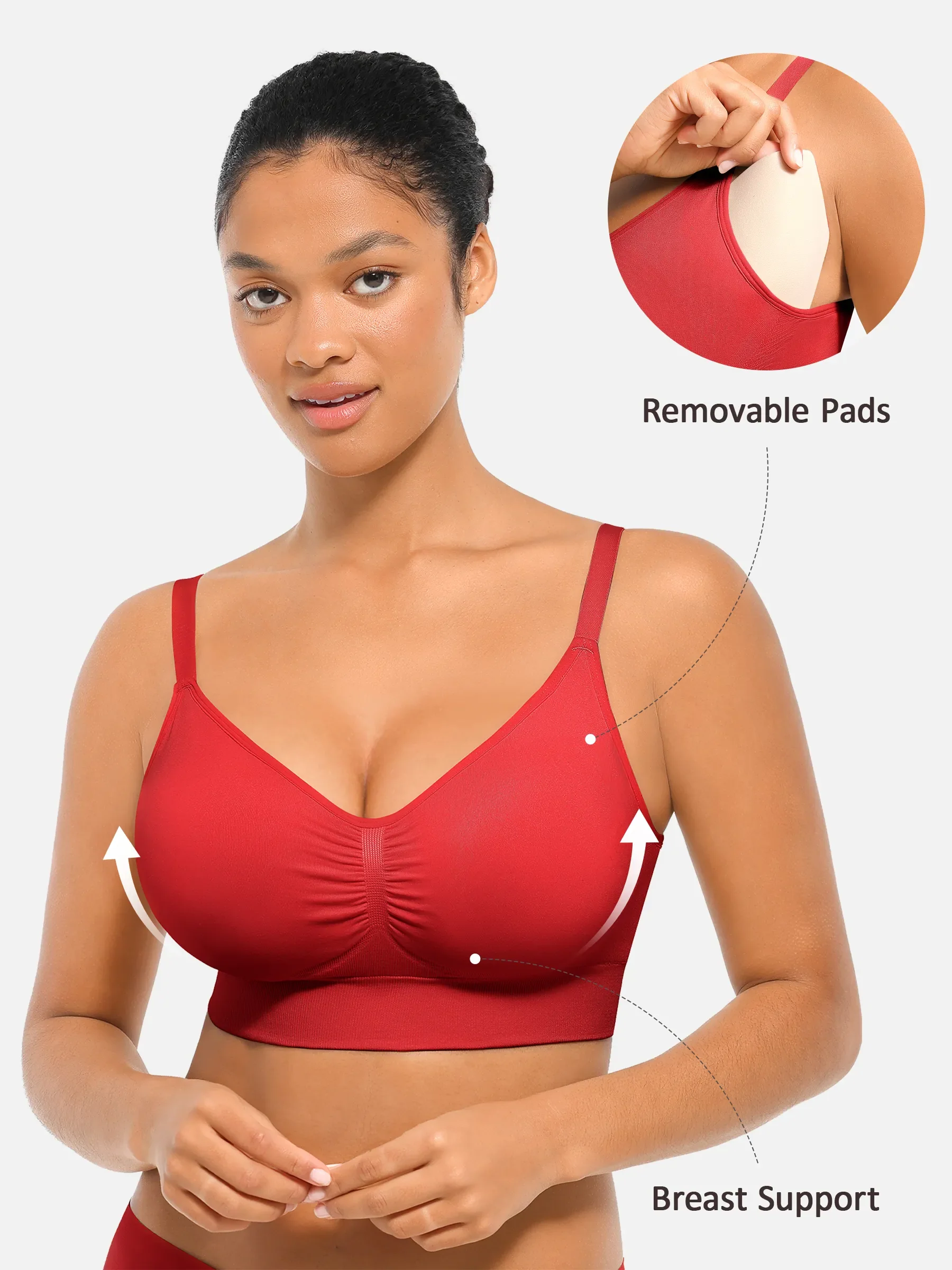 Feelingirl Seamless Everyday Bra with Built-In Soft Padding - Image 17