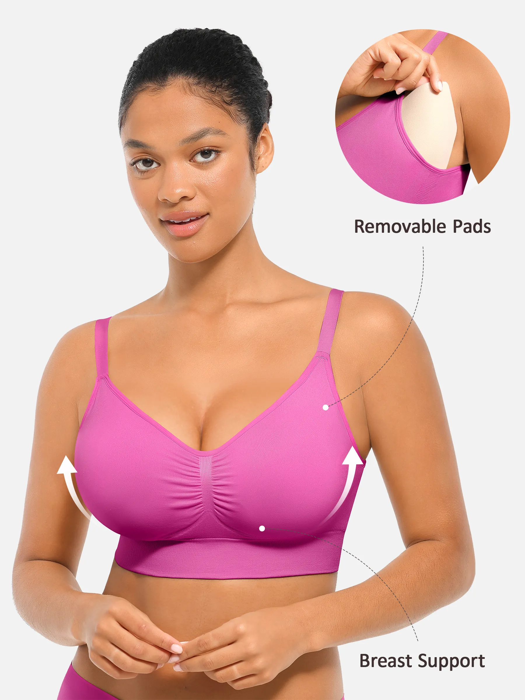 Feelingirl Seamless Everyday Bra with Built-In Soft Padding - Image 24